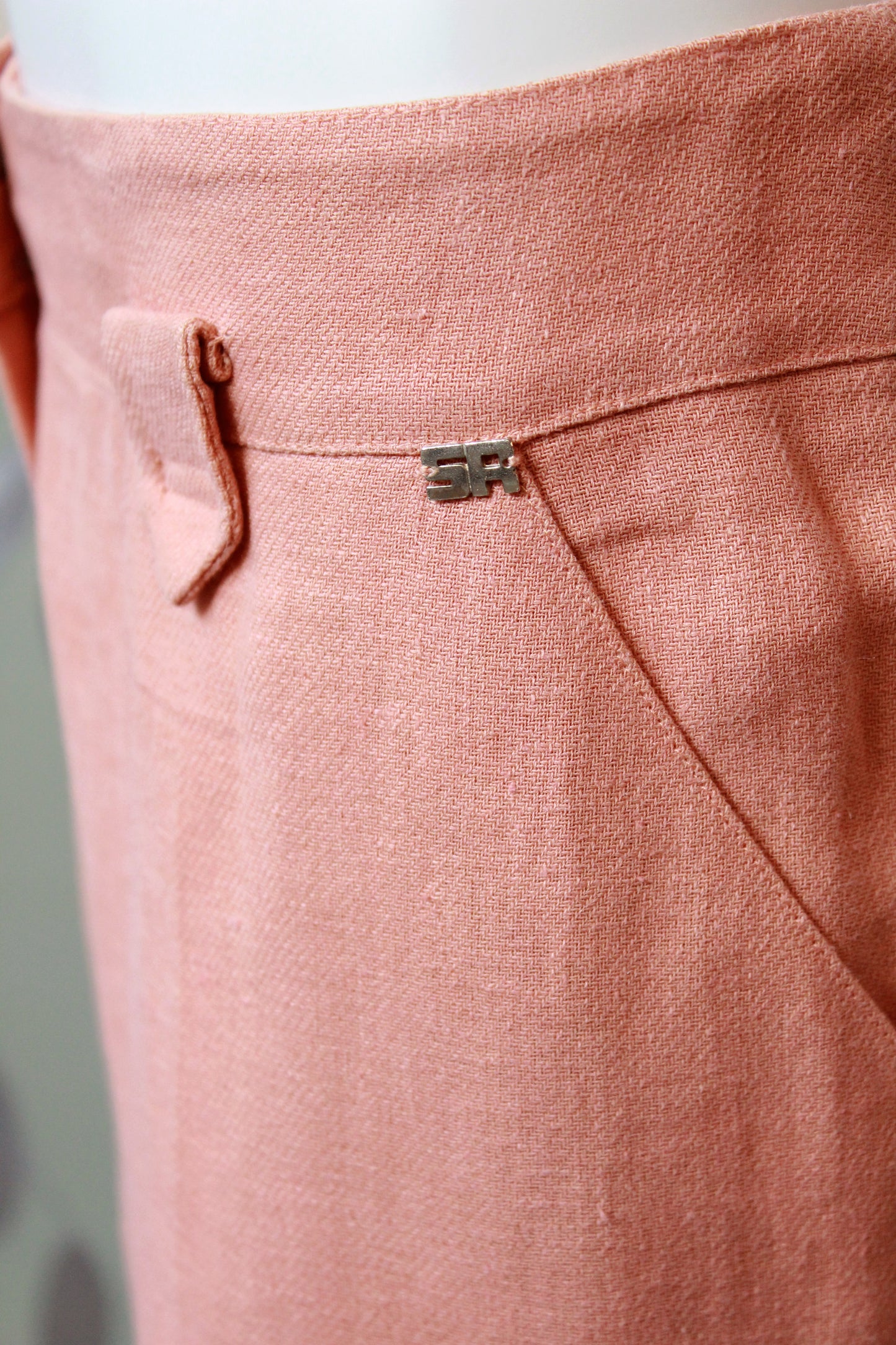 1990s Sonia Rykiel Peach Pant Suit Set, Medium 