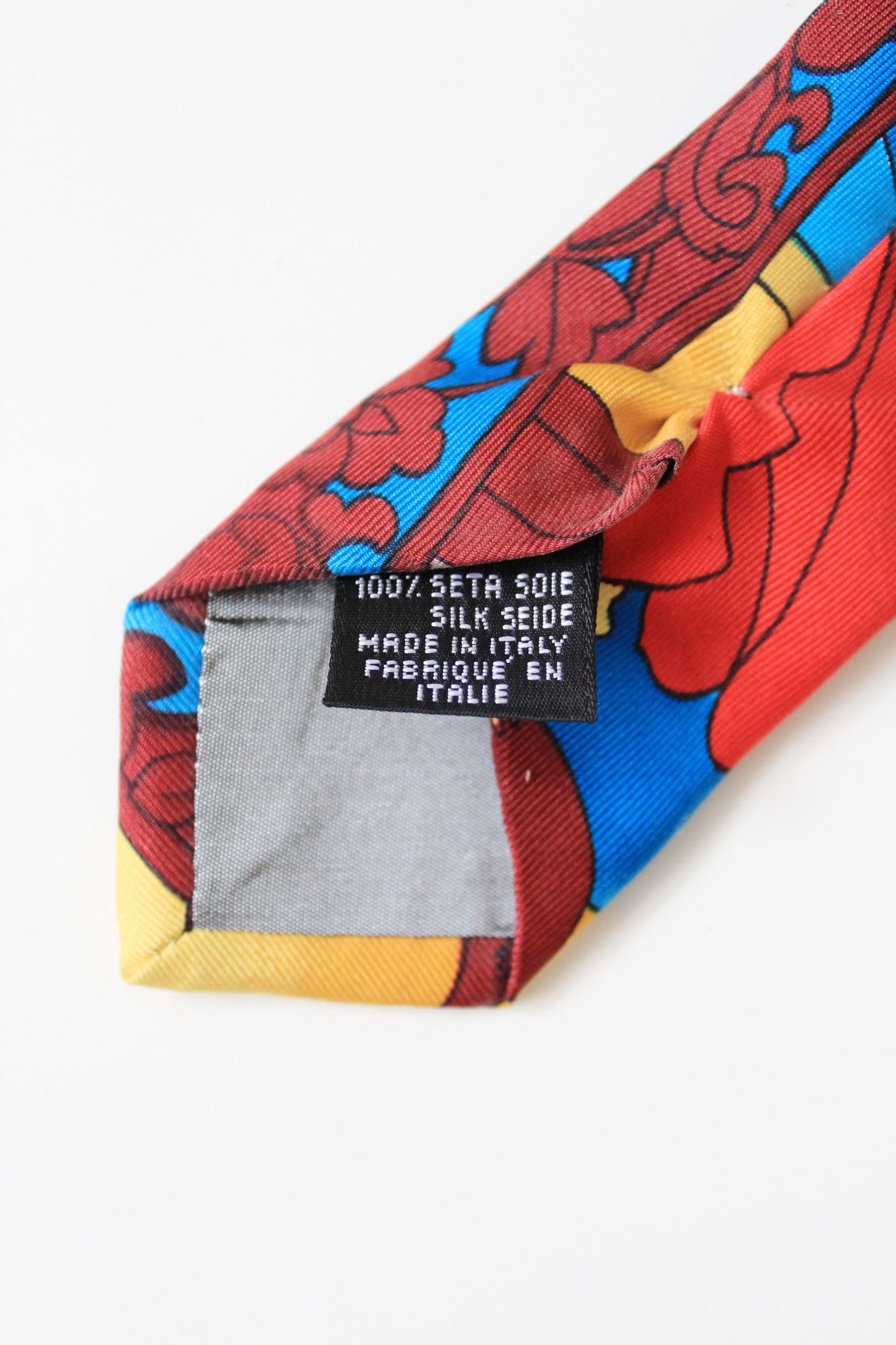 1990s Kenzo Bold Multicoloured Silk Designer Tie 