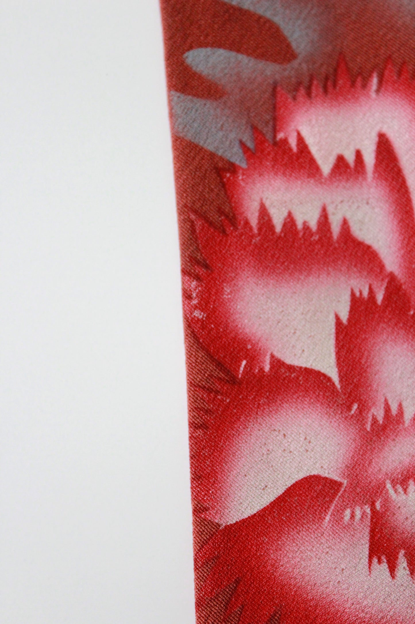 Vintage 1950s Burnt Orange Floral Print Tie, De luxe HOLLYVOGUE