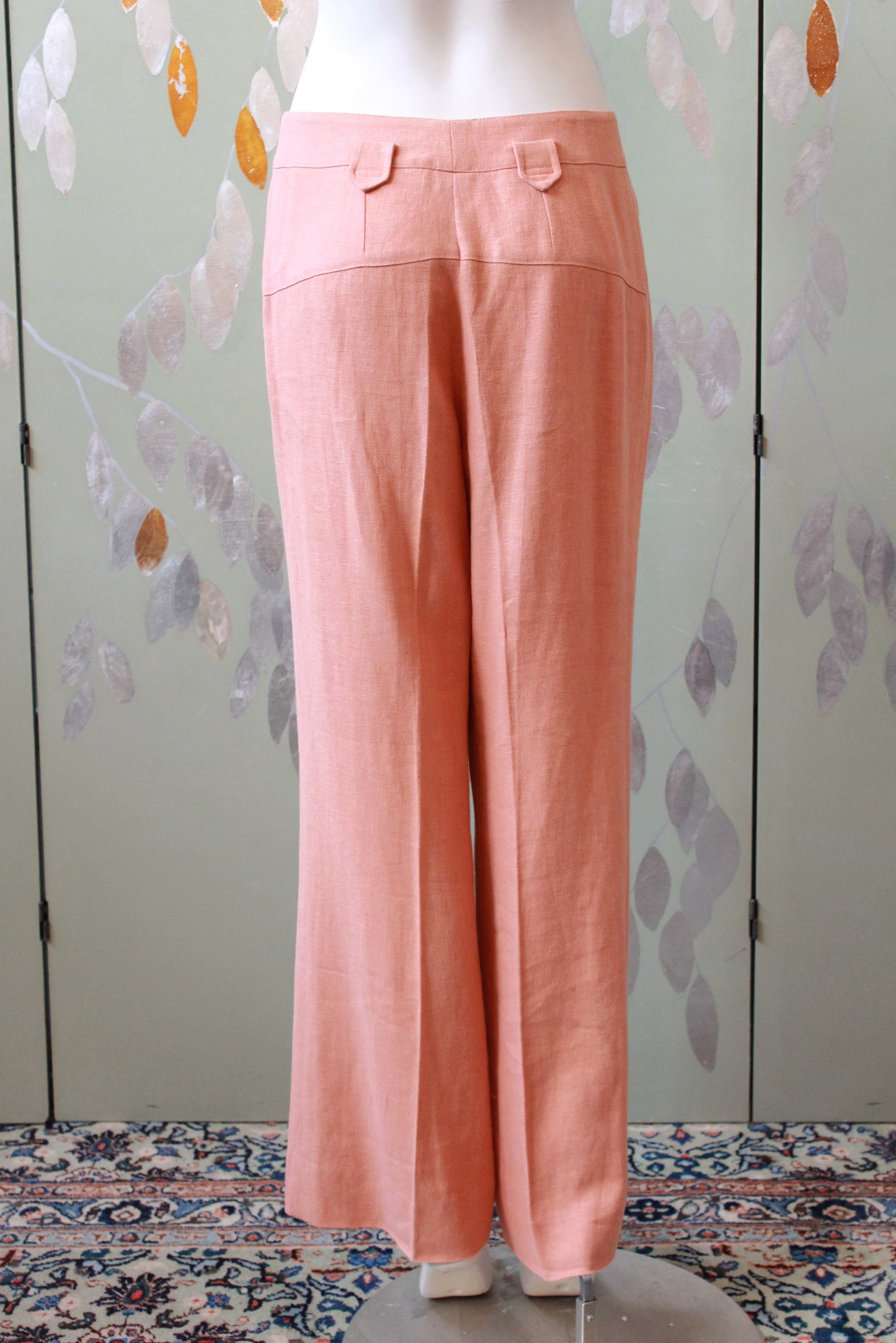 1990s Sonia Rykiel Peach Pant Suit Set, Medium 