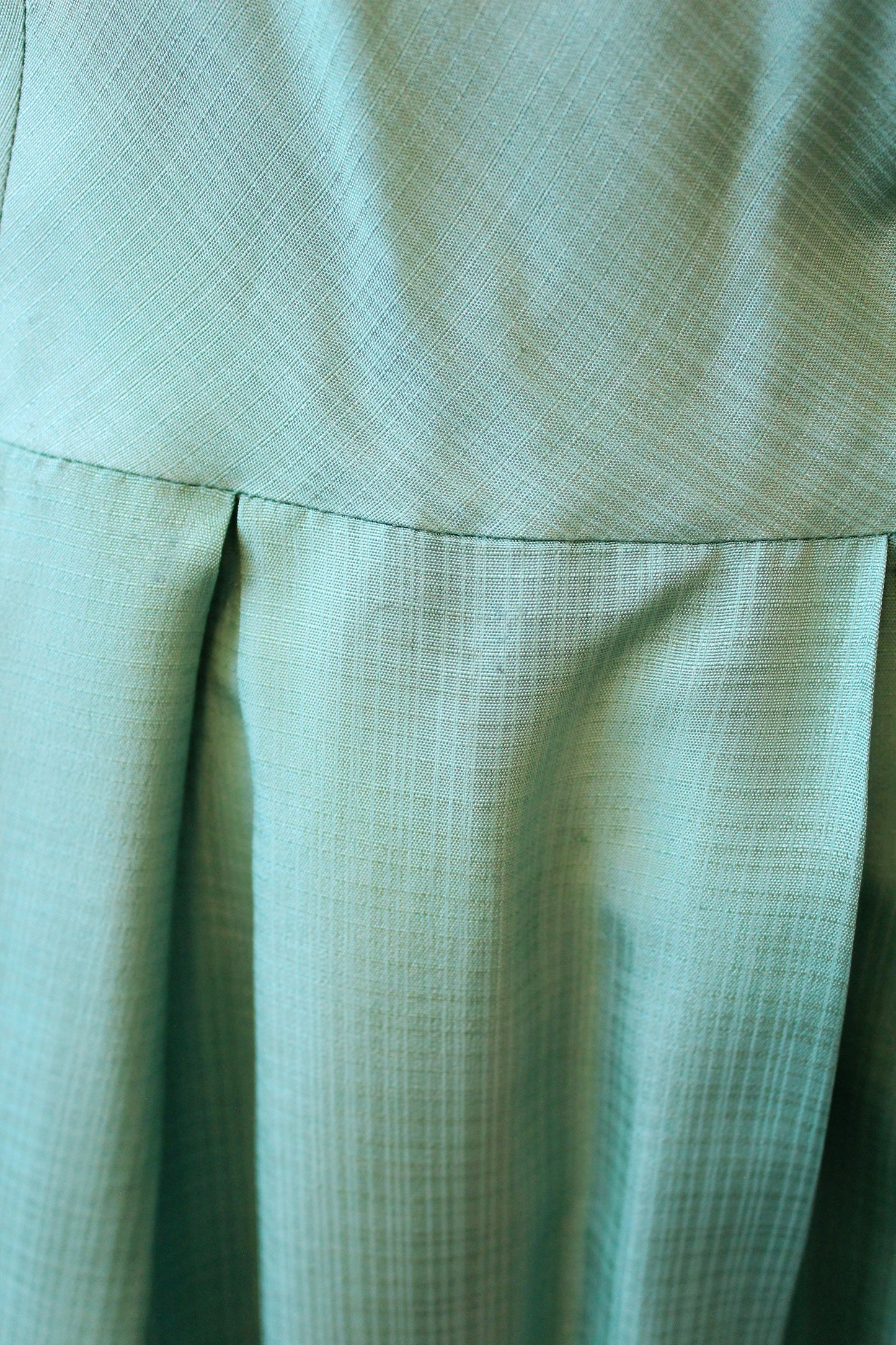 1950s Seafoam Green Short Sleeve Fit And Flare Dress, Small