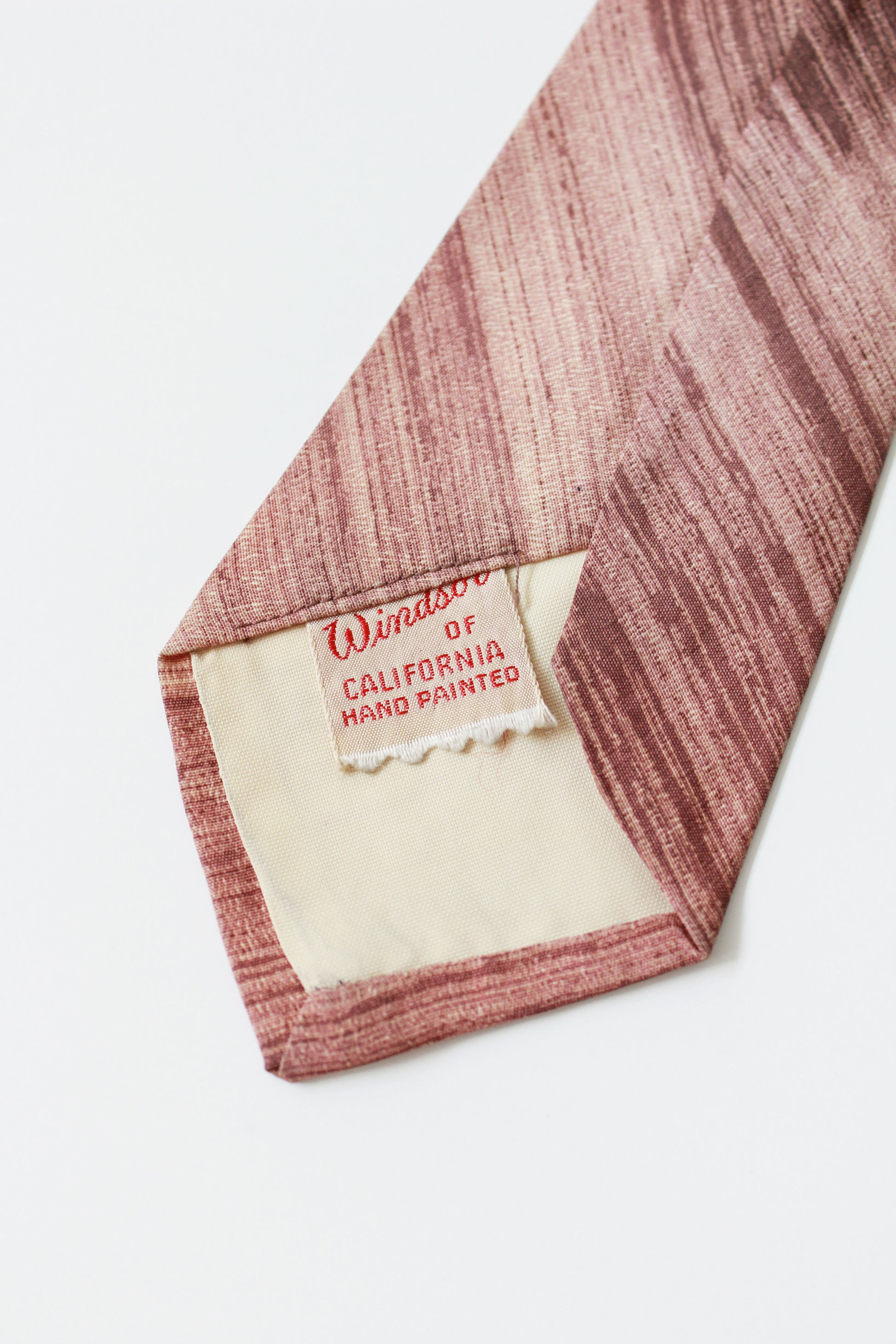 Vintage 1950s Hand Painted Brown And Orange Gradient Tie