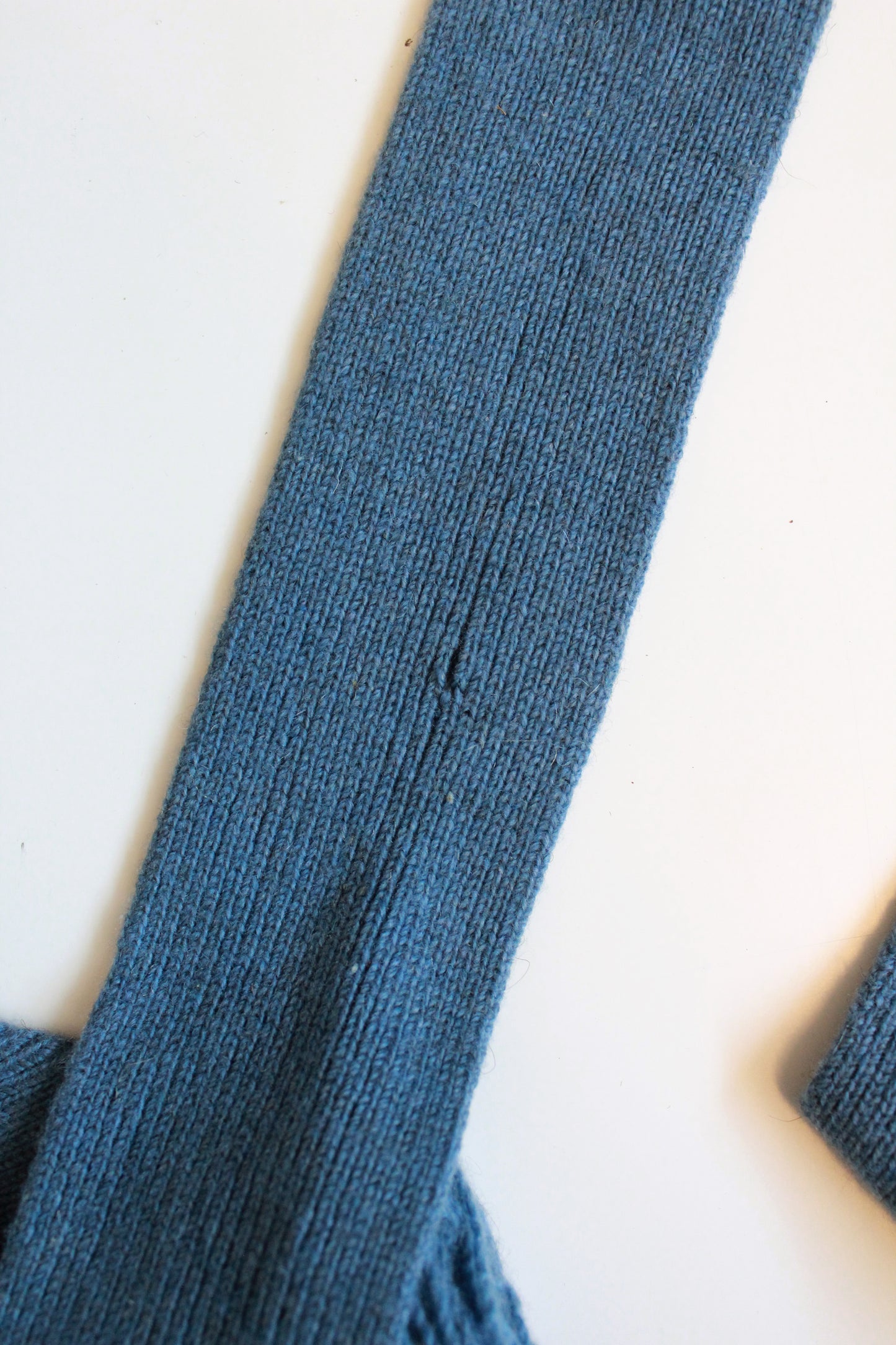 1960s Blue Cashmere Sweater With Matching Belt, Small 