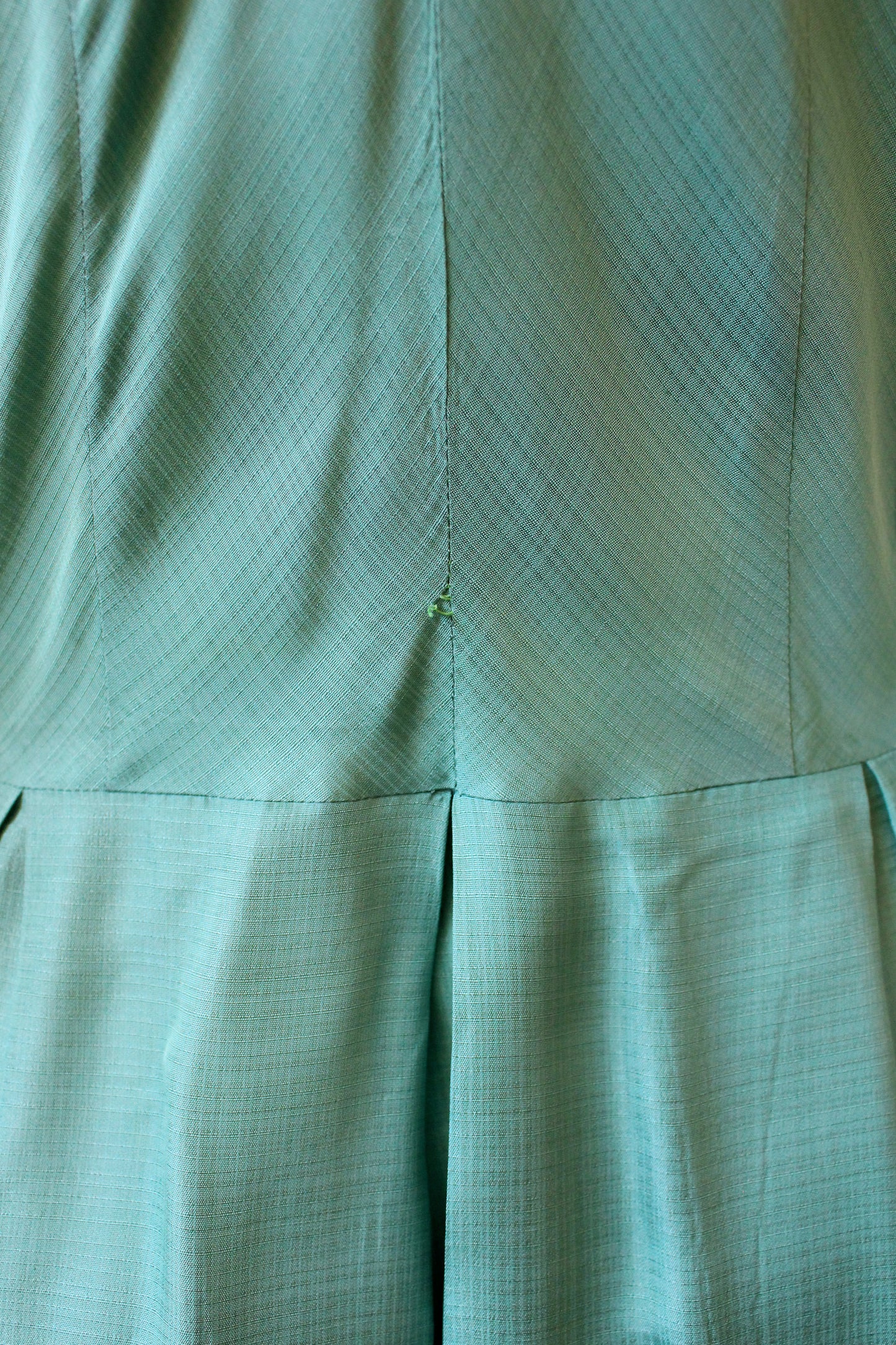 1950s Seafoam Green Short Sleeve Fit And Flare Dress, Small