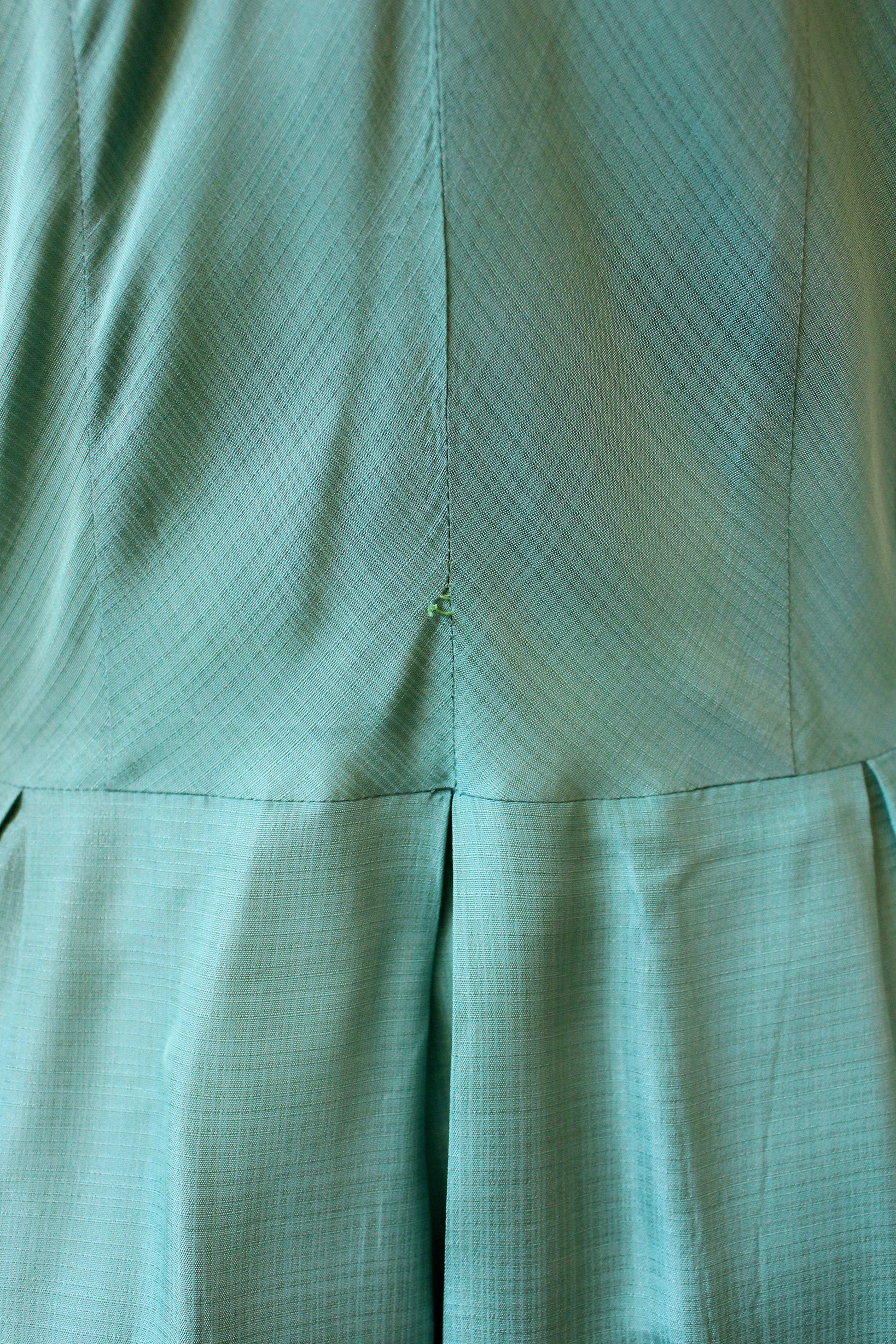 1950s Seafoam Green Short Sleeve Fit And Flare Dress, Small