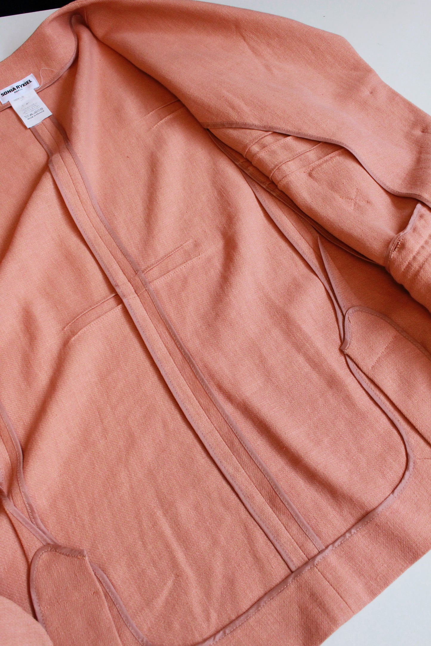 1990s Sonia Rykiel Peach Pant Suit Set, Medium 