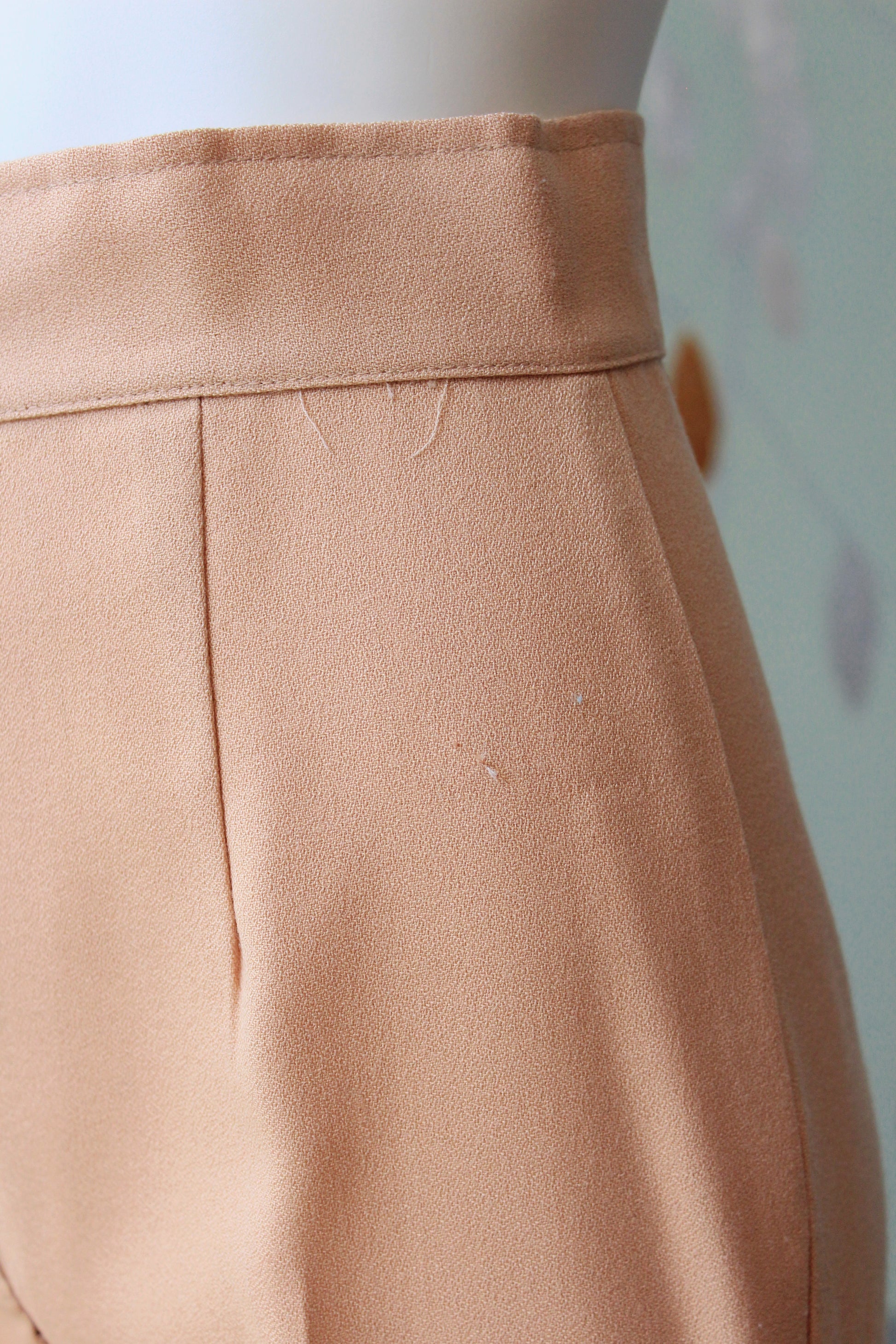 Vintage 1970s High Waist Wide Leg Peach Pants, W25