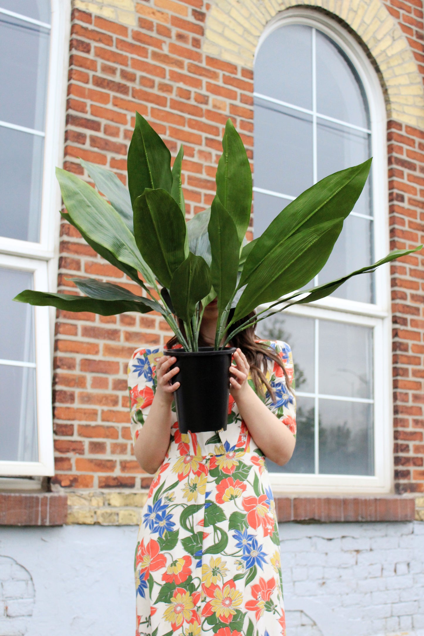 Vintage 1930s Tropical Floral Print Short Sleeve Maxi Hostess Gown, Small 