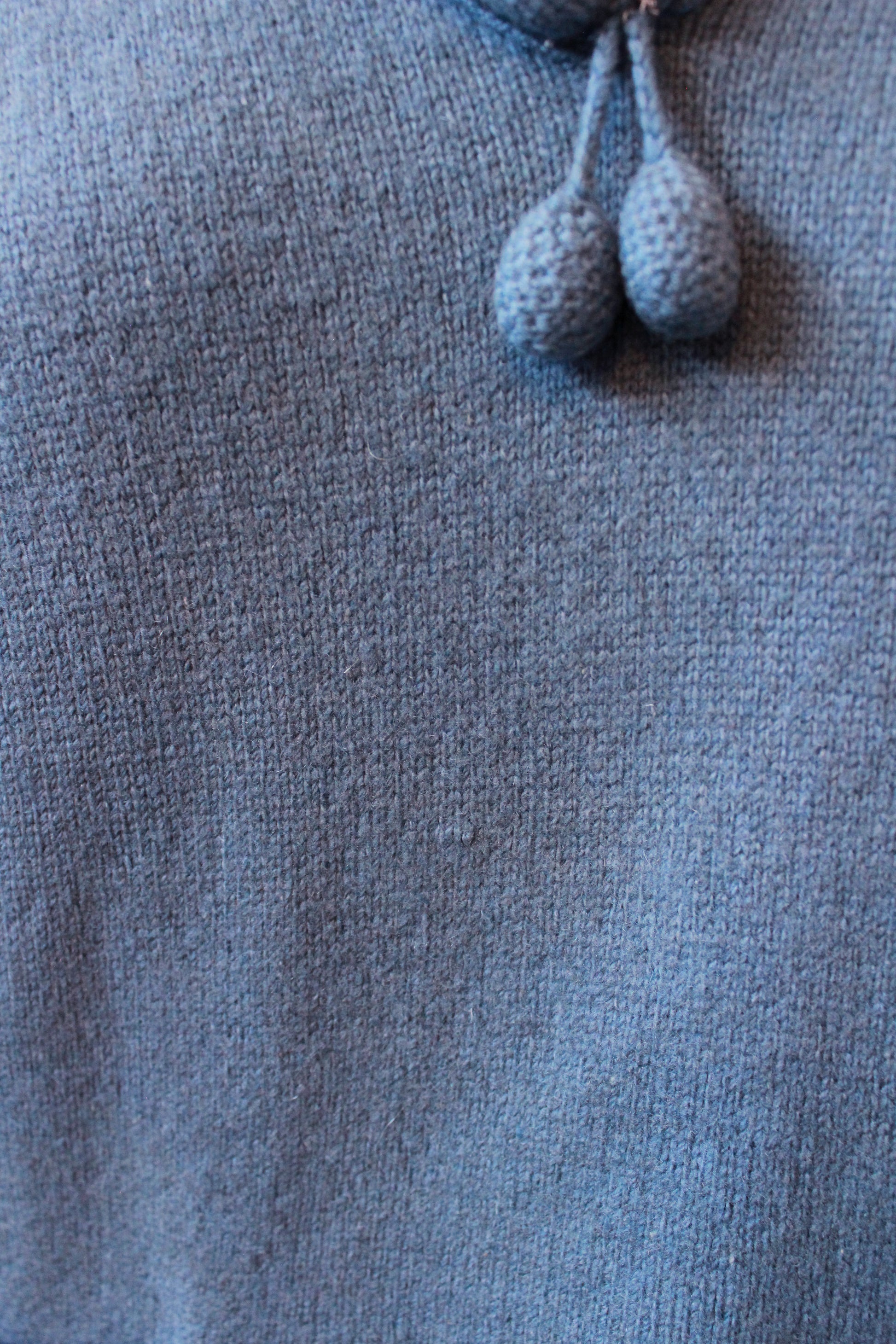 1960s Blue Cashmere Sweater With Matching Belt, Small 