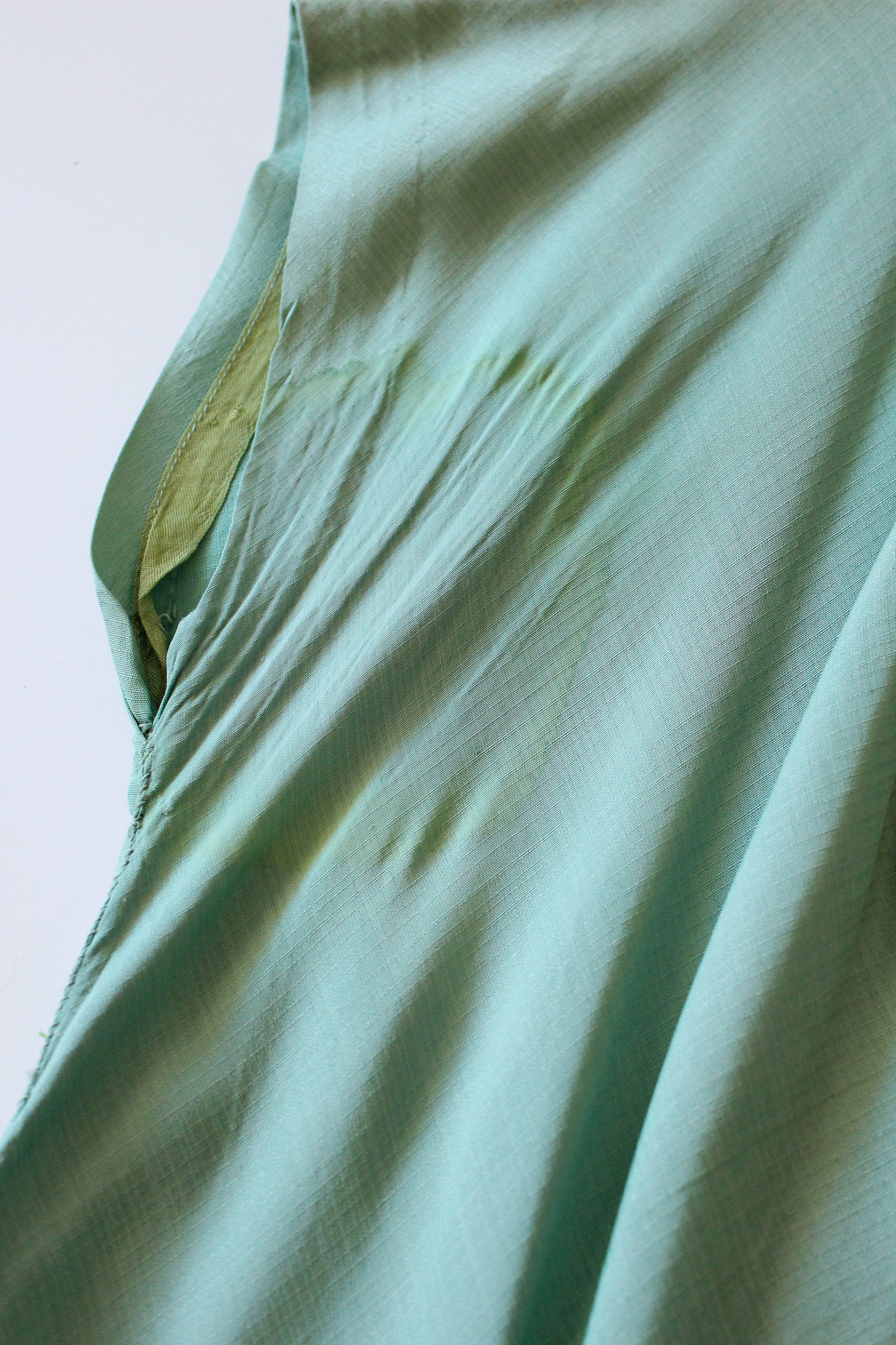 1950s Seafoam Green Short Sleeve Fit And Flare Dress, Small