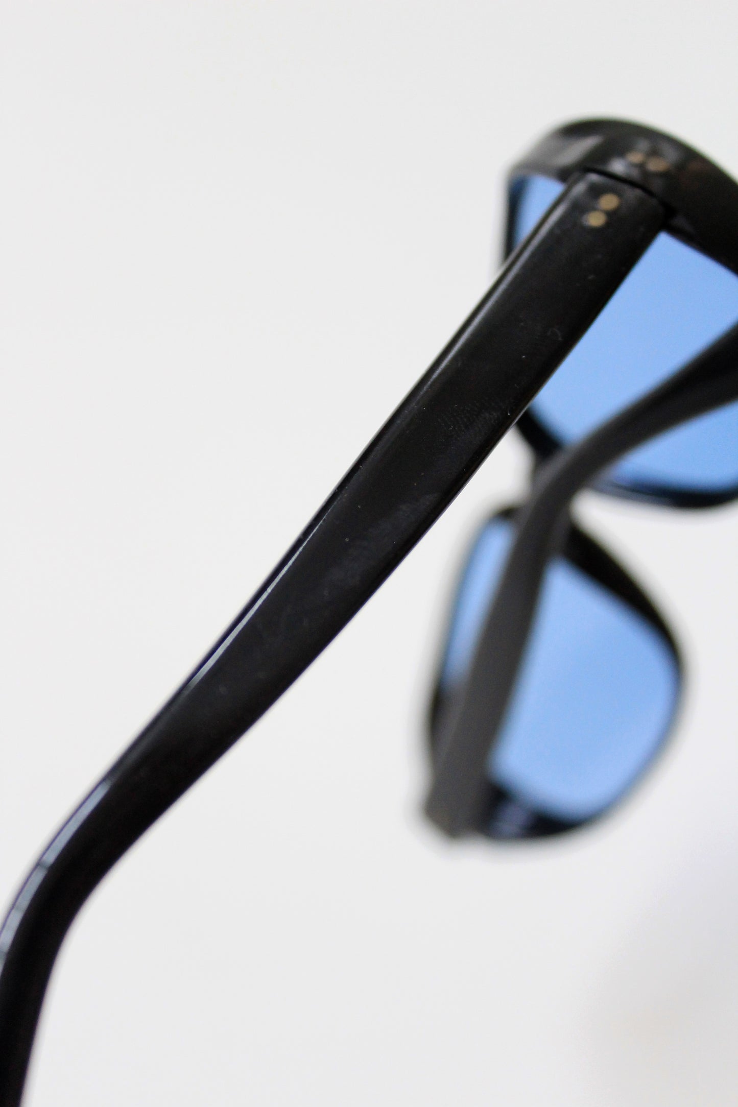 1960s Black Sunglasses with Clear Blue Lenses