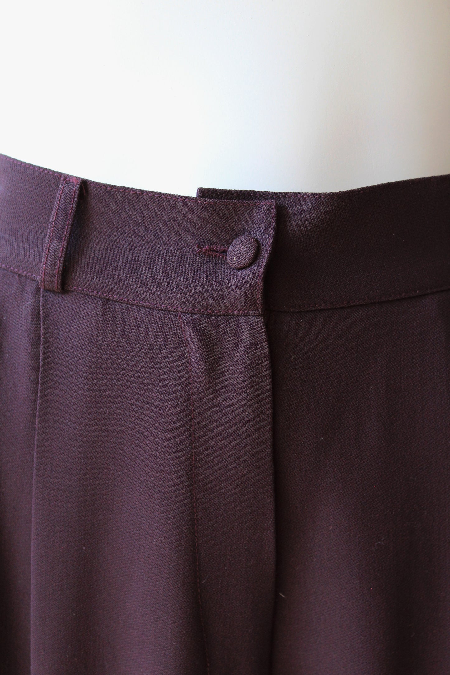 1980s/1990s Plum Sophie Sitbon Paris Pant Suit With Loop Trim Detail, Medium