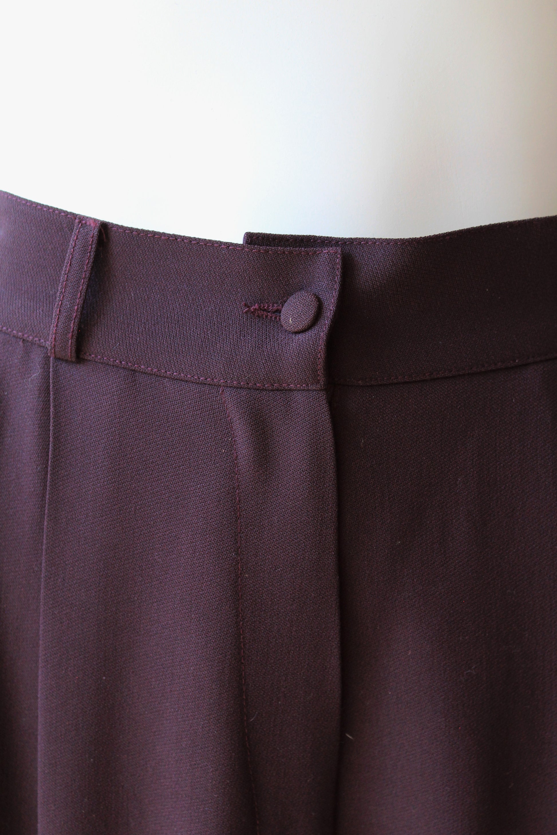1980s/1990s Plum Sophie Sitbon Paris Pant Suit With Loop Trim Detail, Medium