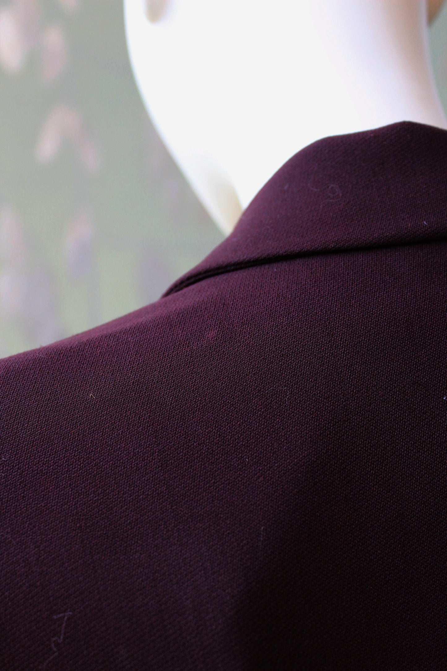 1980s/1990s Plum Sophie Sitbon Paris Pant Suit With Loop Trim Detail, Medium