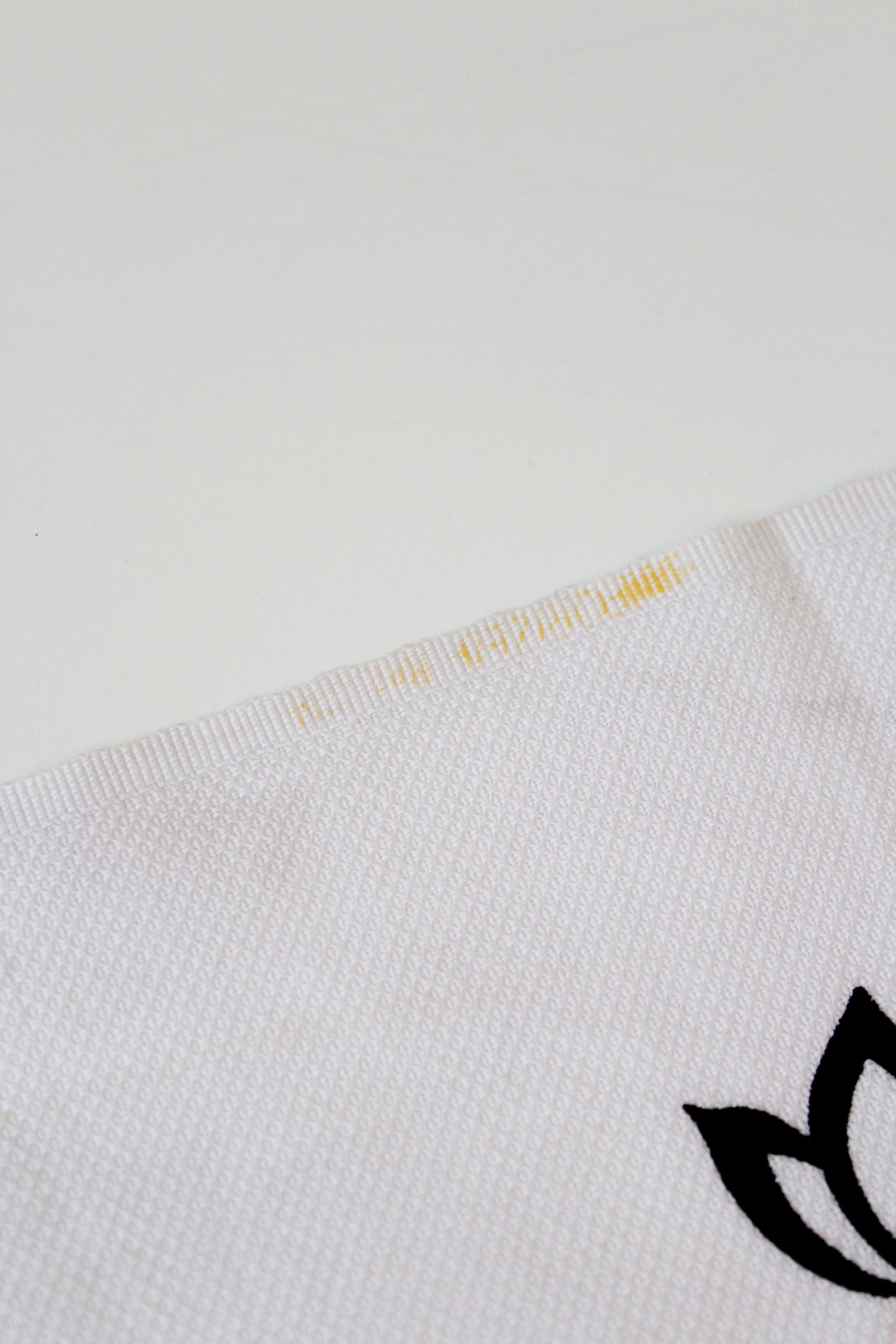 1980s Black And White Large Illustrated Floral Border Print Fabric, 3.9 Yards