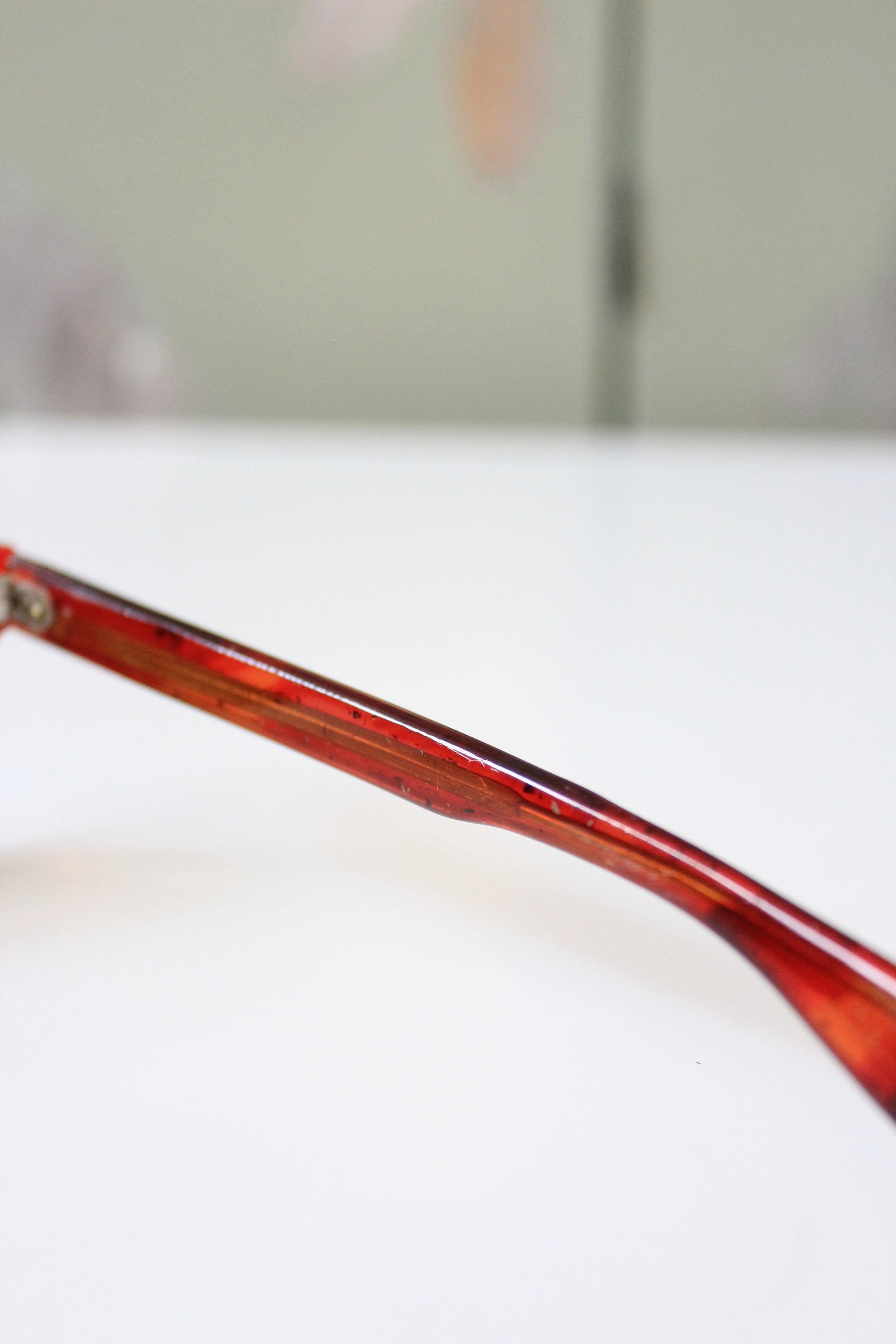 1960s Brown Rectangular Sunglasses with Yellow lenses