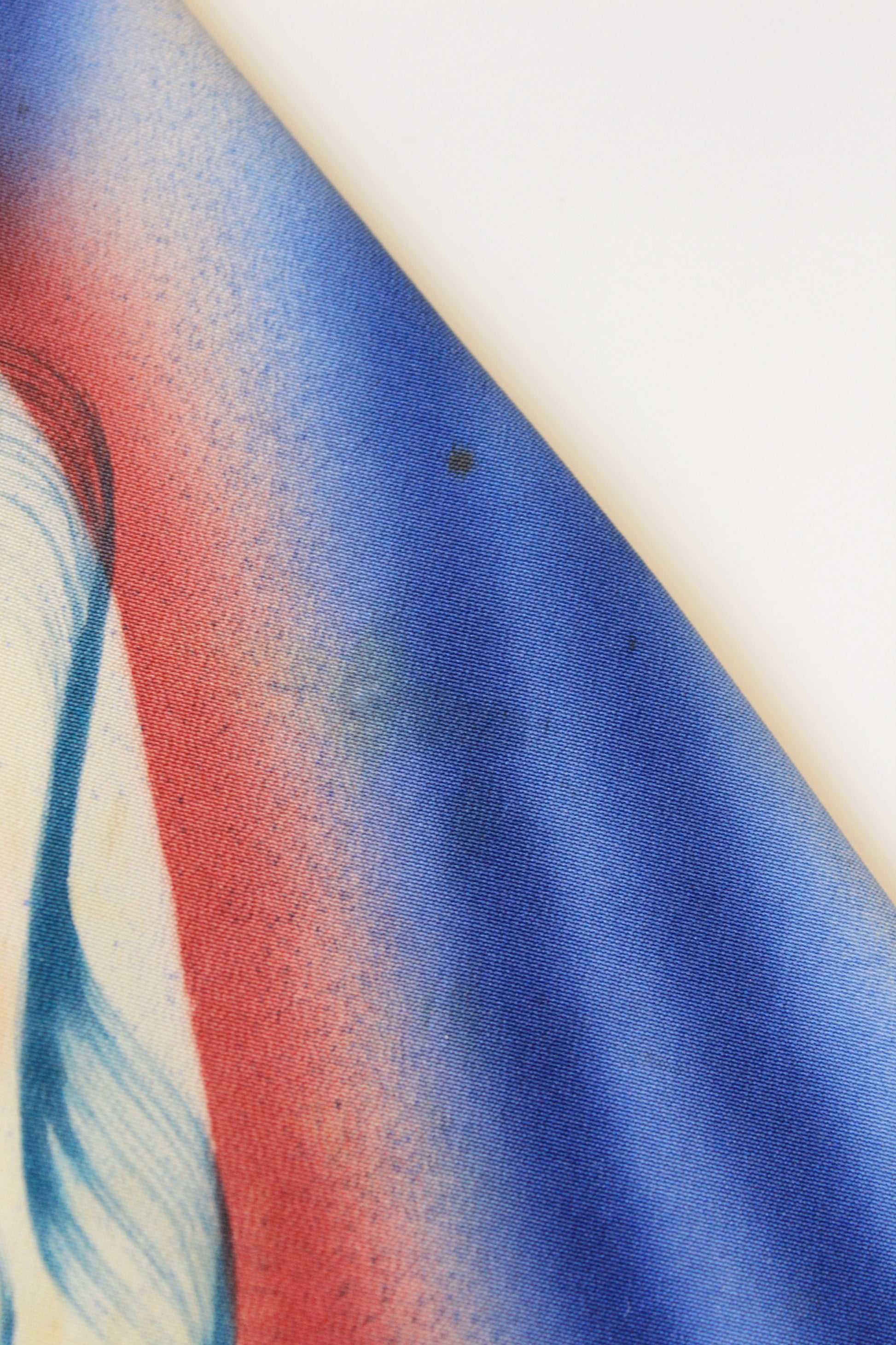 Vintage 1950s Blue/Red/White Abstract Hand-Painted Tie