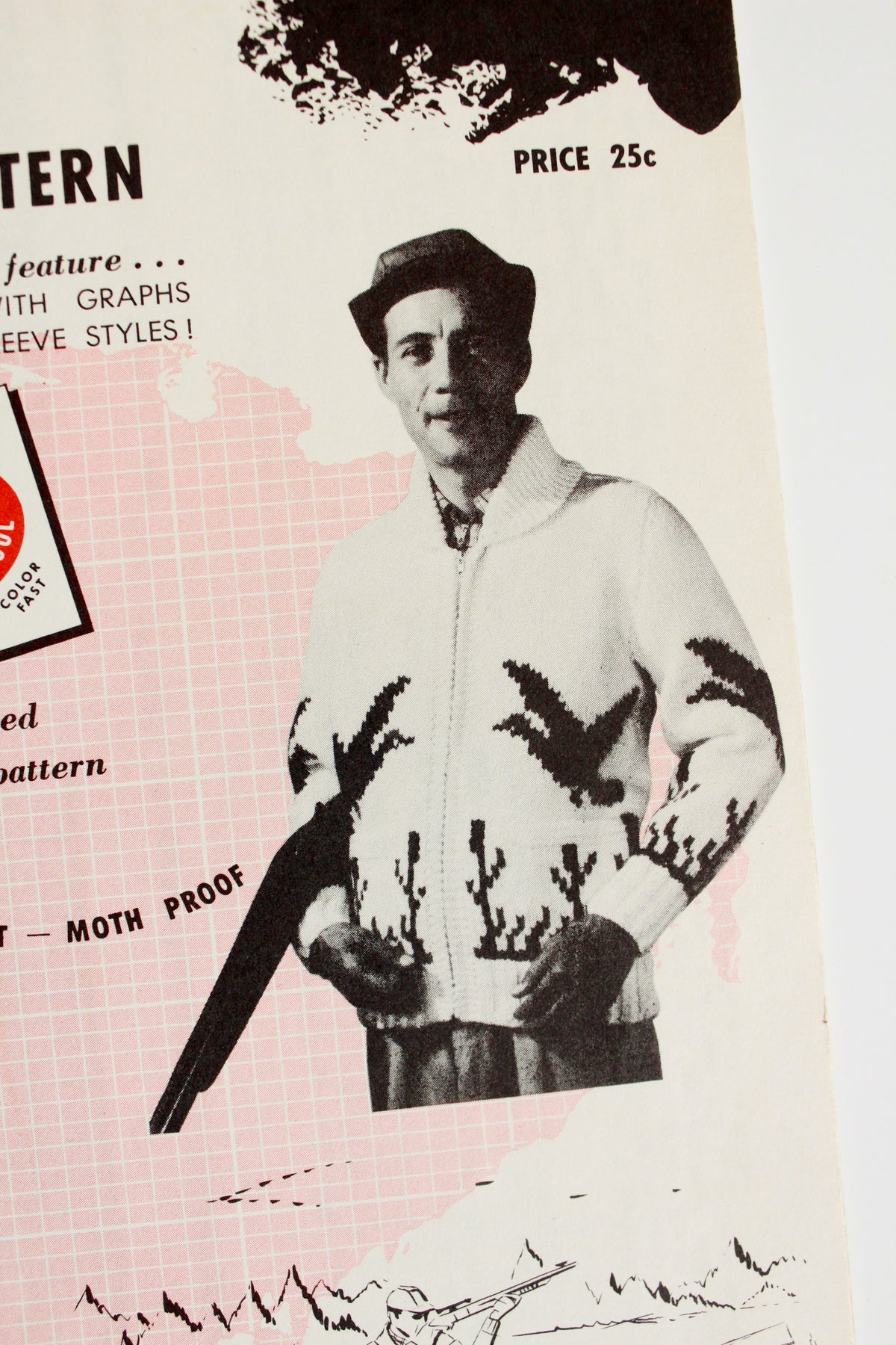 1950s Mary Maxim Mens 4 ply Kitting Pattern 407, Wild Duck