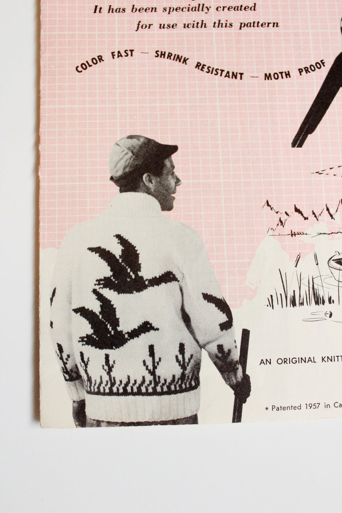 1950s Mary Maxim Mens 4 ply Kitting Pattern 407, Wild Duck