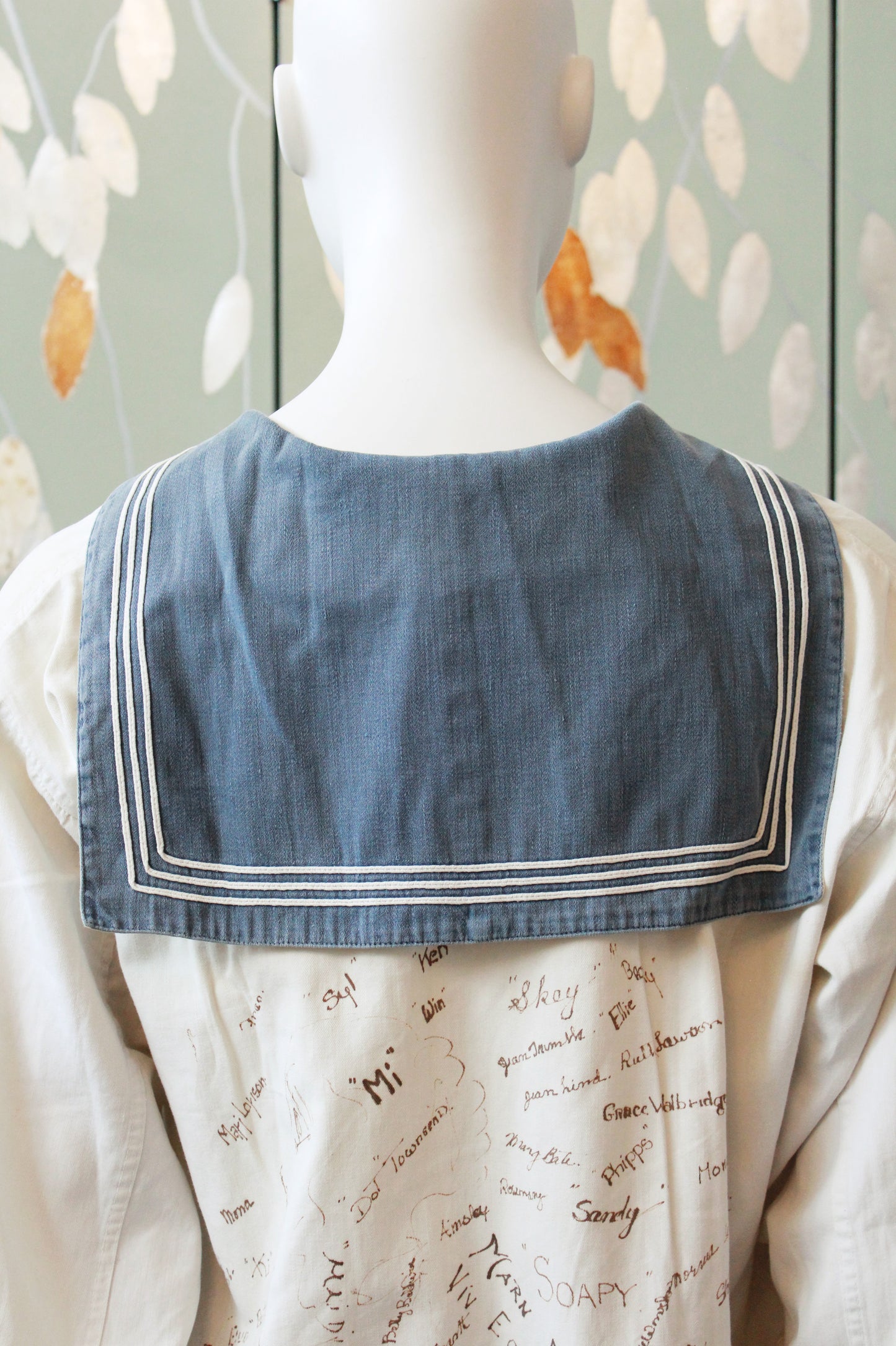 RARE 1920's Signed Sailor Uniform Top From Bishop Strachan Girls School, M/L 