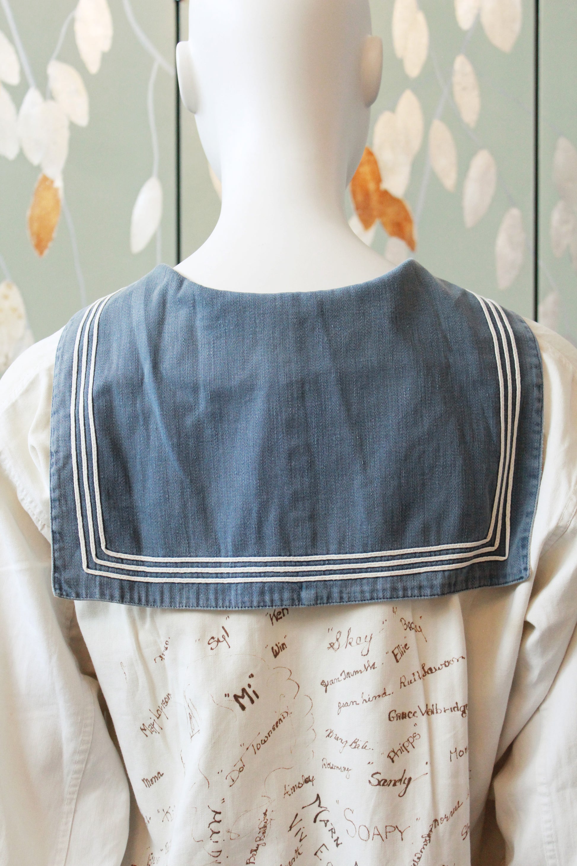RARE 1920's Signed Sailor Uniform Top From Bishop Strachan Girls School, M/L 