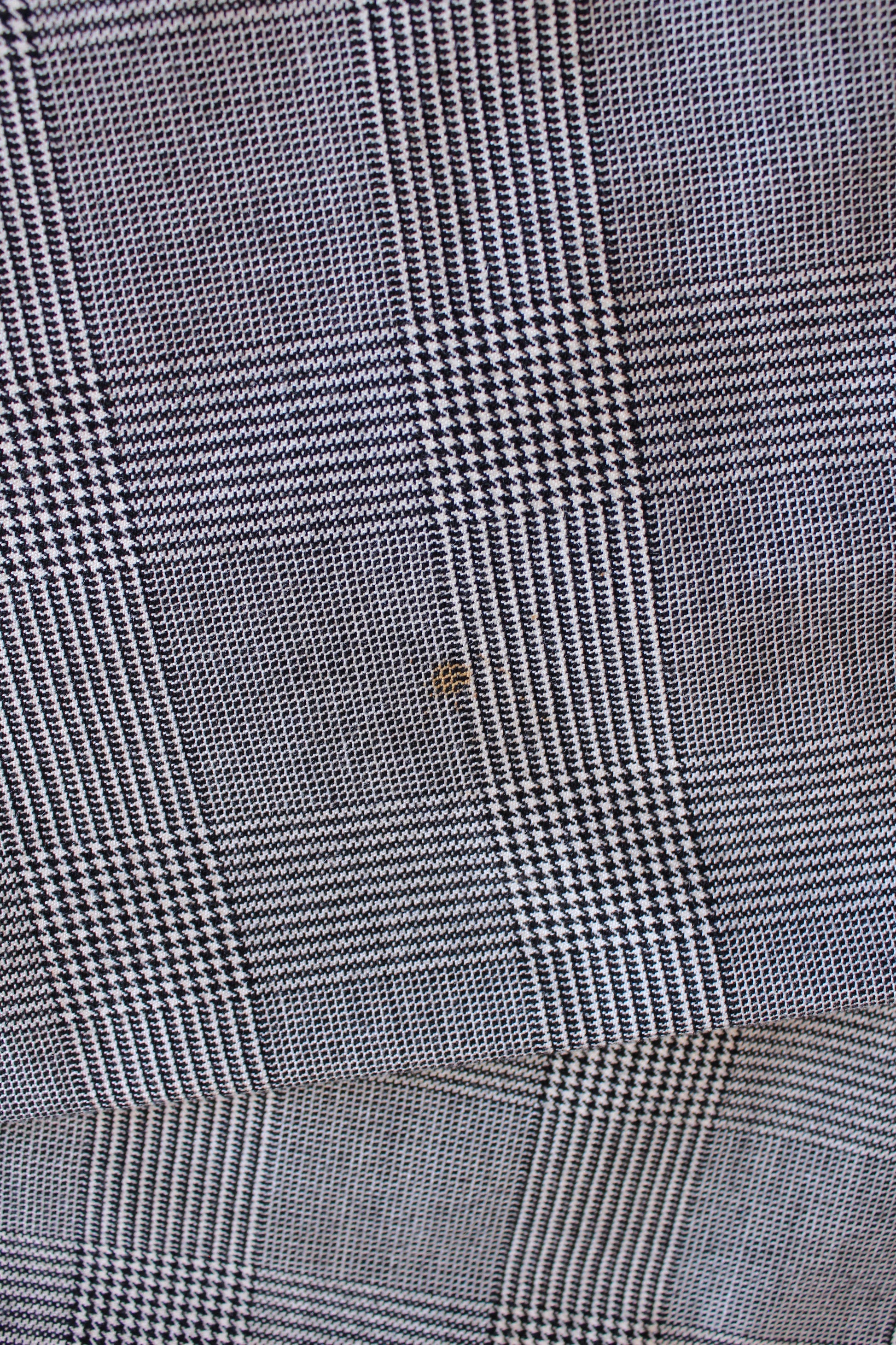 1990s Lily Simon 3PC Houndstooth Fur Trim Skirt Set With Scarf, Small