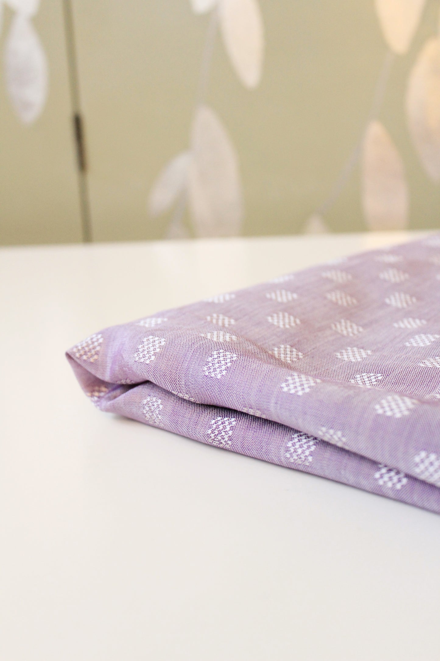 1920s Purple Iridescent Subtle Squared Cotton Fabric, 4 Yards