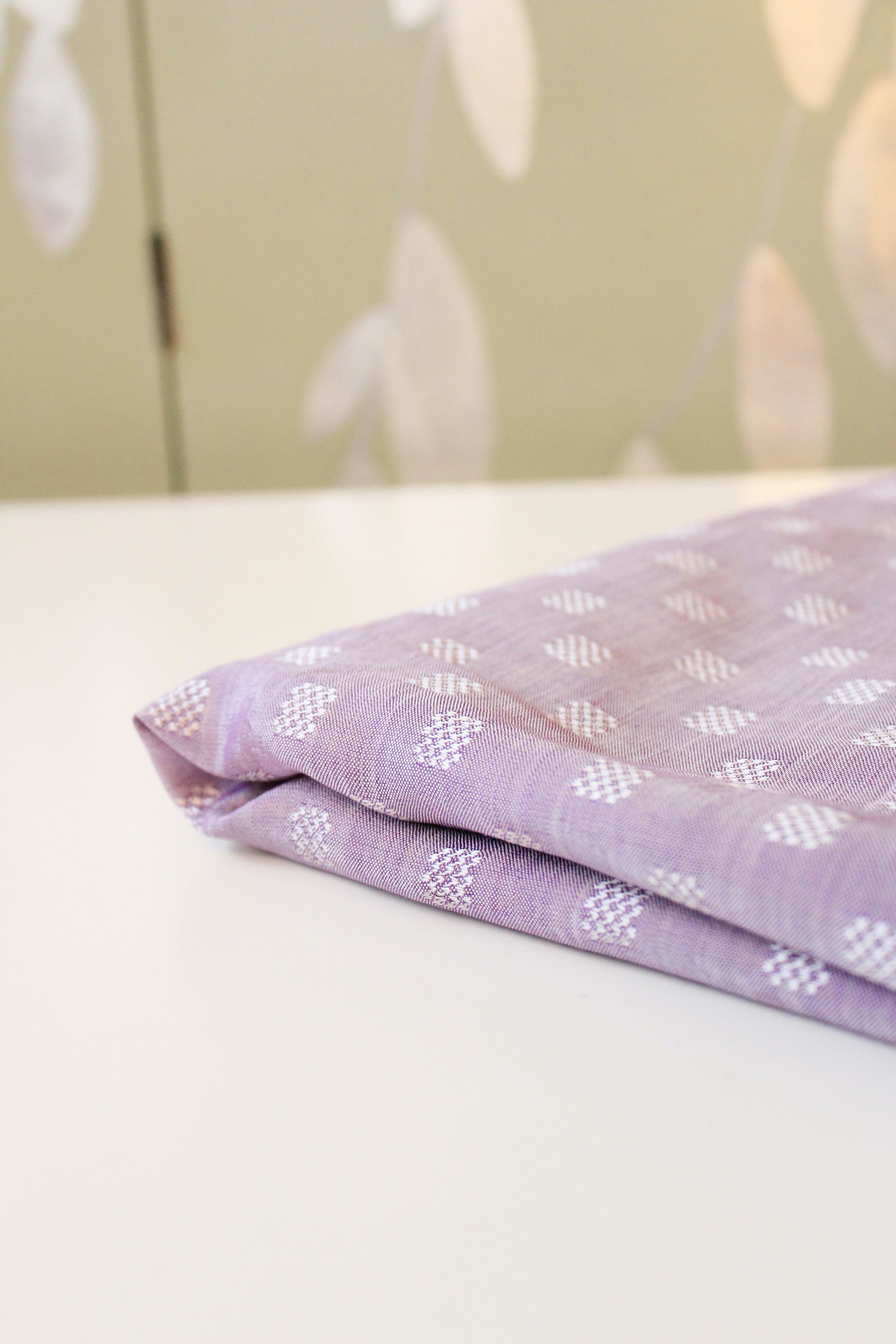 1920s Purple Iridescent Subtle Squared Cotton Fabric, 4 Yards