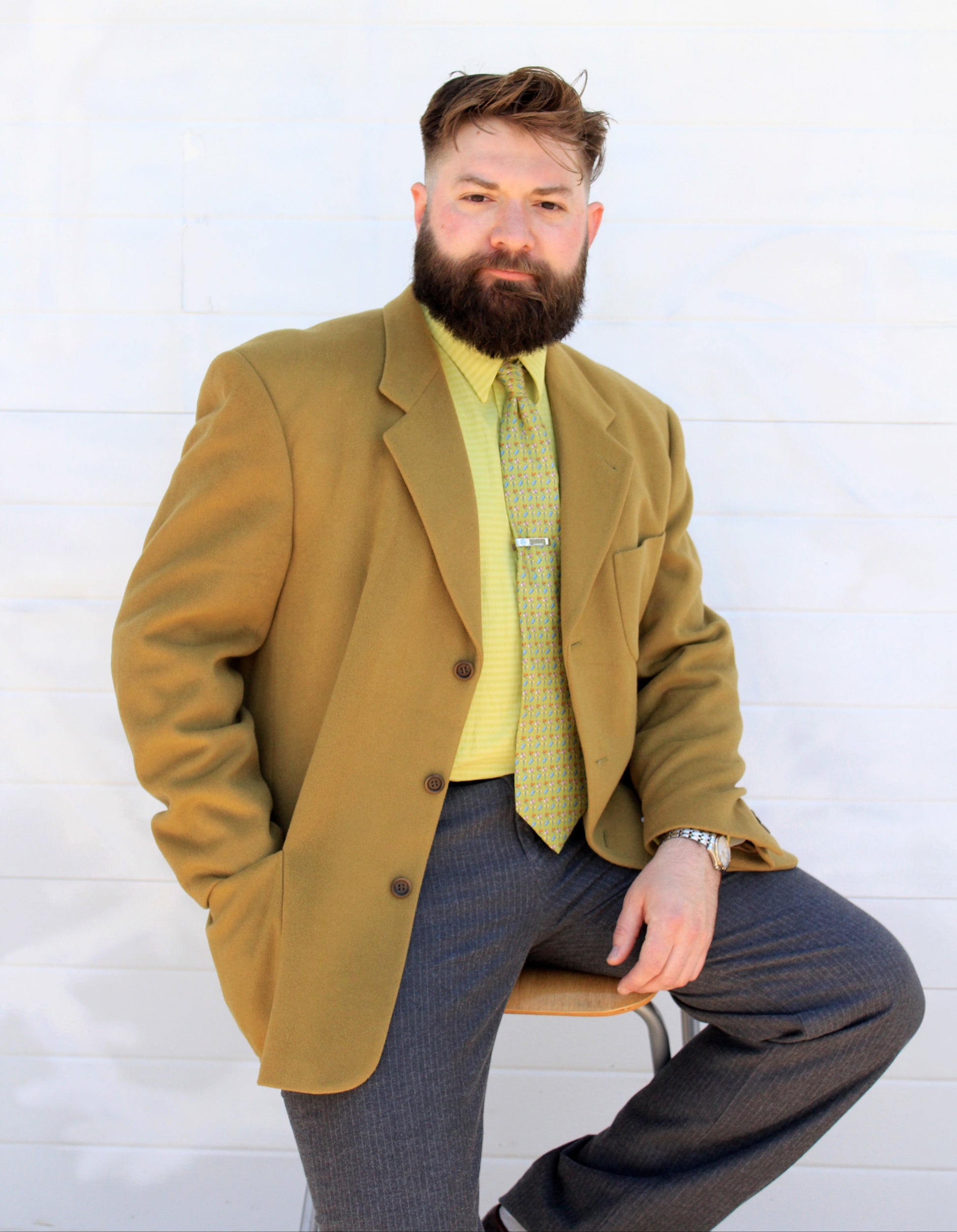 Vintage 1990s Men's Hugo Boss Green Cashmere Wool Blazer, Large Ian Drummond Vintage Vintage 1990s Men's Hugo Boss Green Cashmere Wool Blazer, Large Ian Drummond Vintage