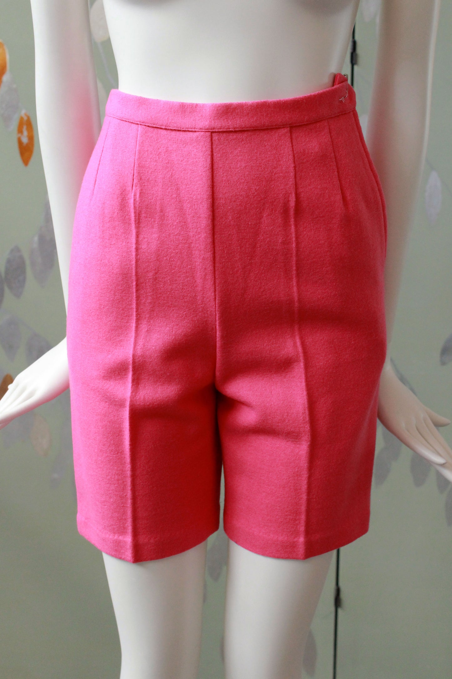 Vintage 1960s Pink 3 Piece Set, Shorts, Pants And Striped Top, XS