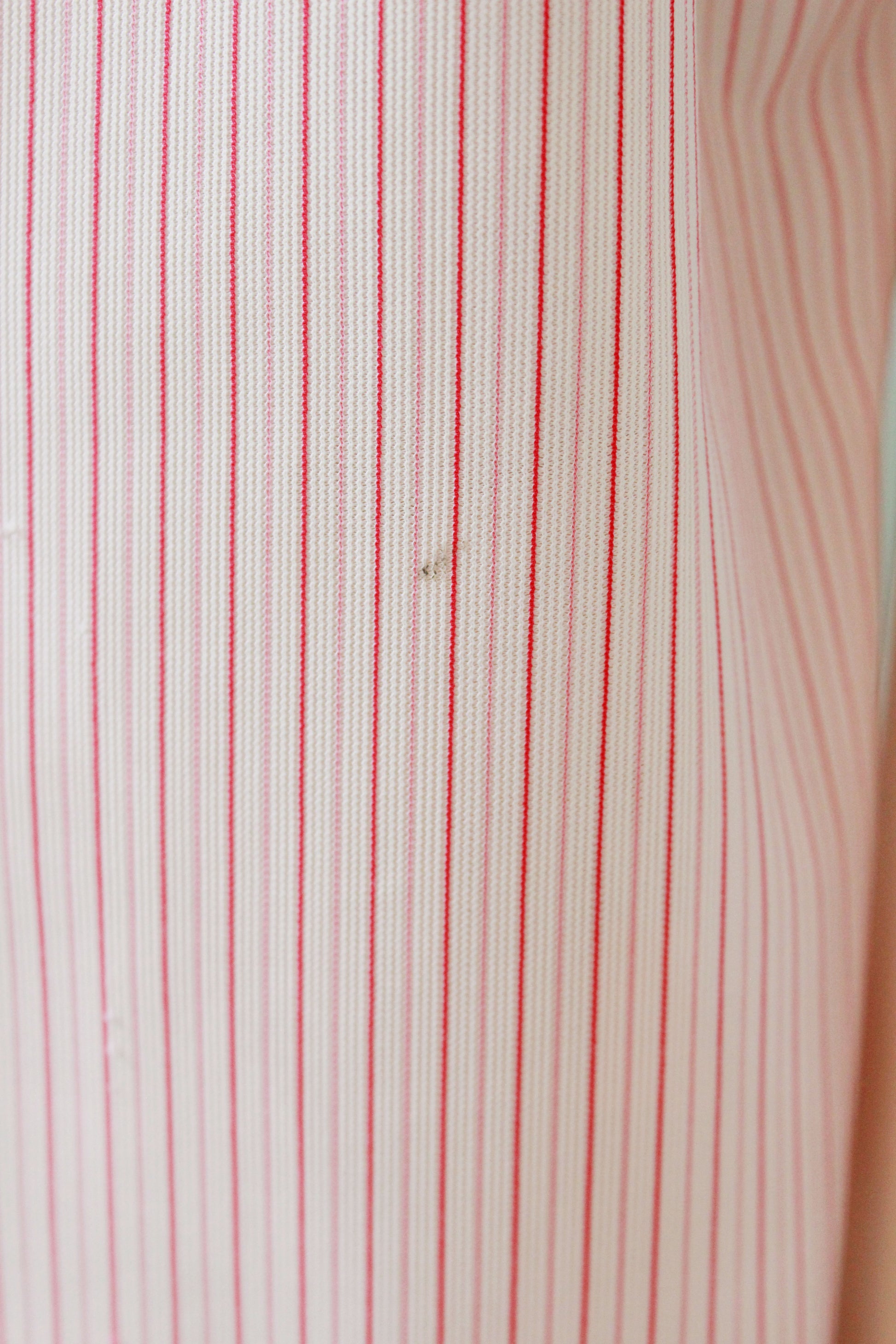 Vintage 1960s Pink Striped Blouse With Peter Pan Collar And Bow, Small