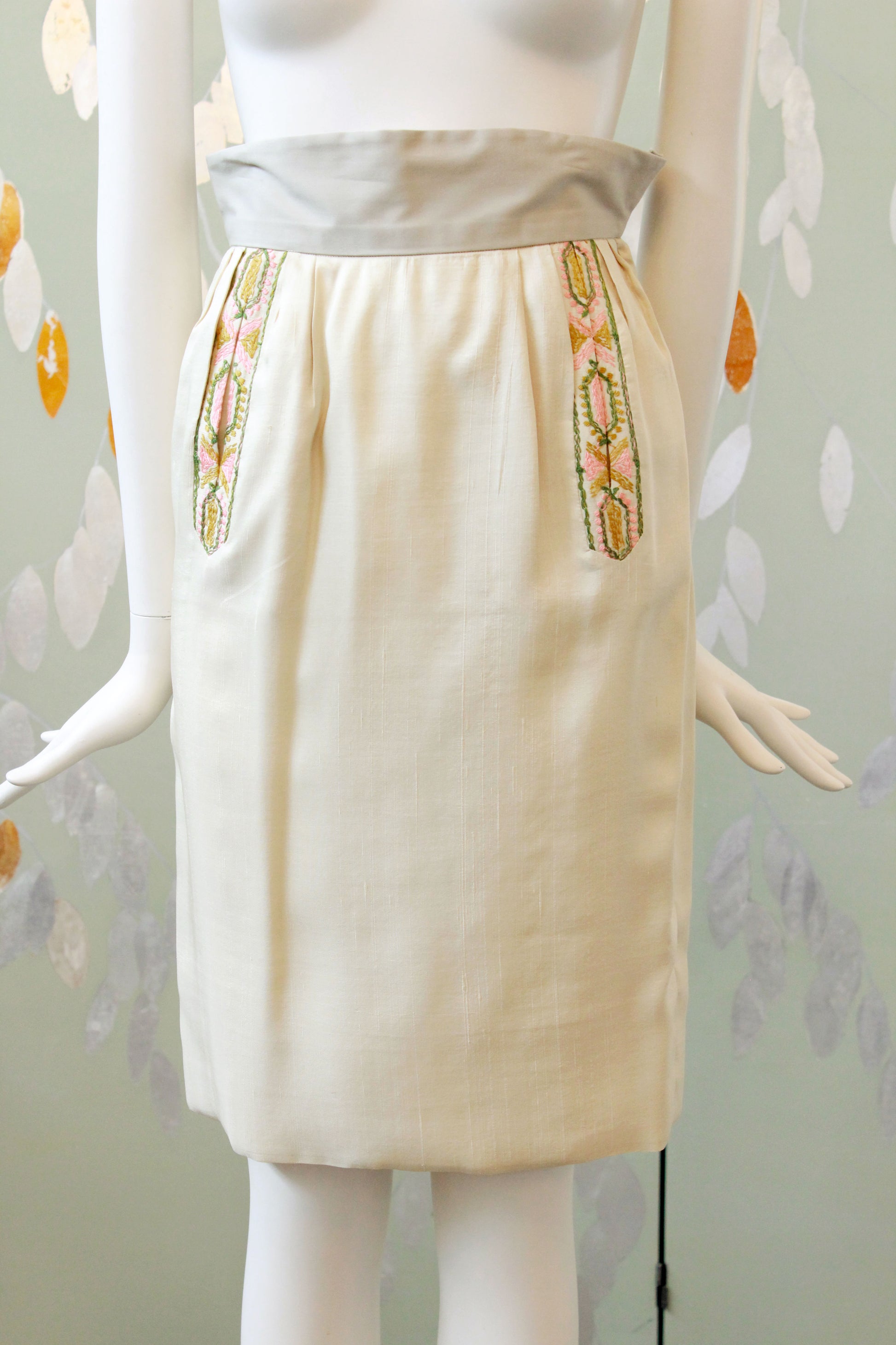 Vintage 1960s CARLYE Skirt Set, Summer 1960s Set, XS