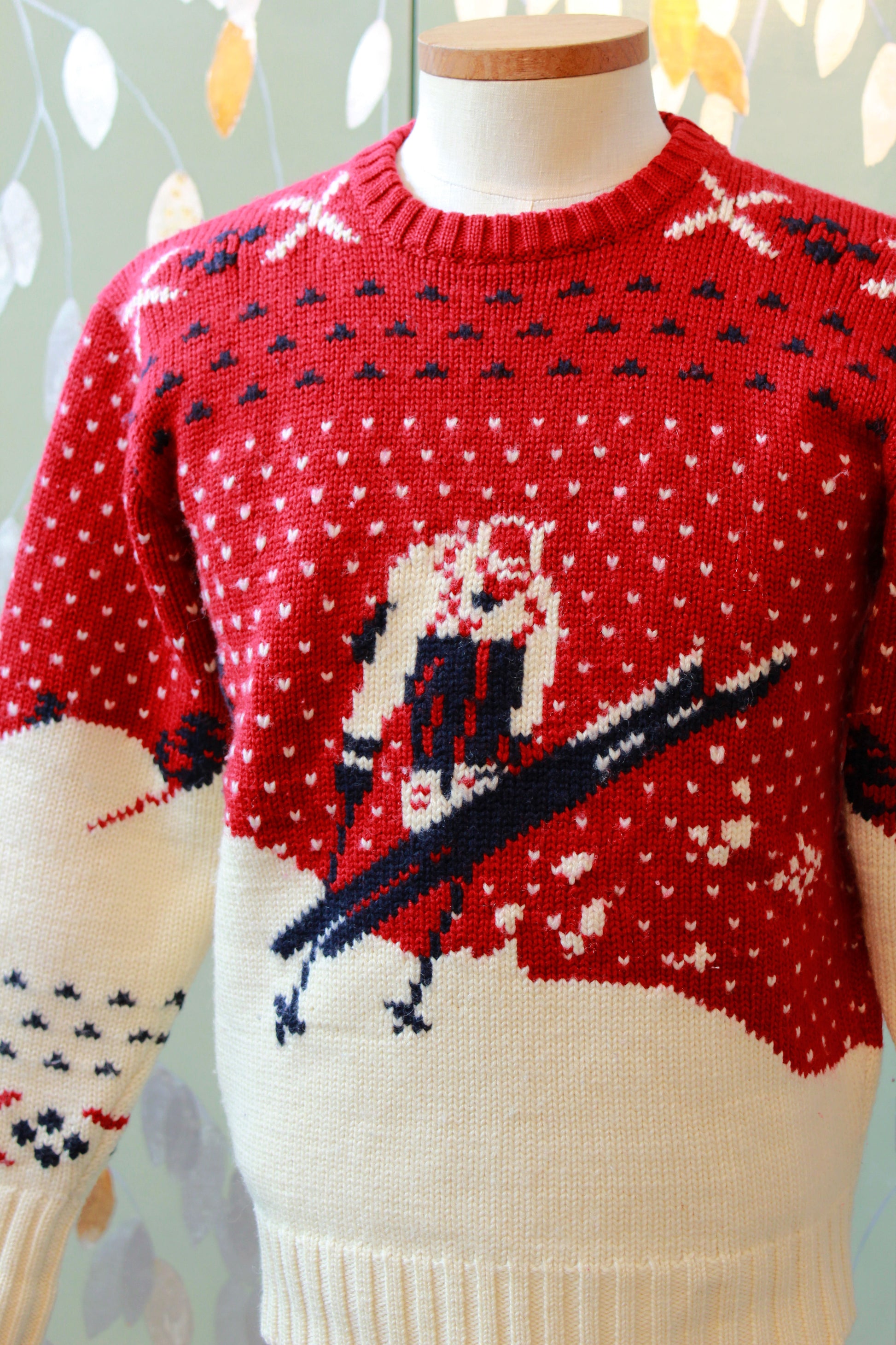 Vintage 1990s Red Polo By Ralph Lauren Mens AprèsSki 100 Wool Sweate