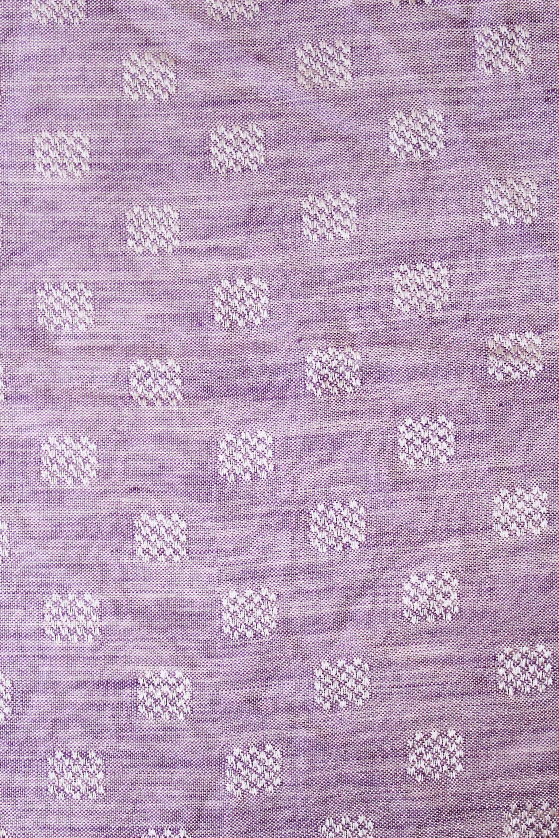 1920s Purple Iridescent Subtle Squared Cotton Fabric, 4 Yards