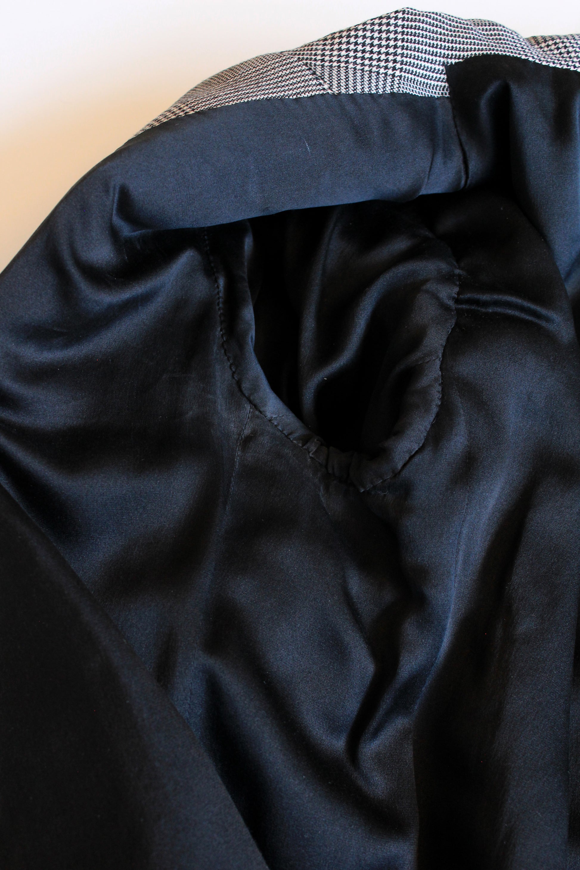 1990s Lily Simon 3PC Houndstooth Fur Trim Skirt Set With Scarf, Small