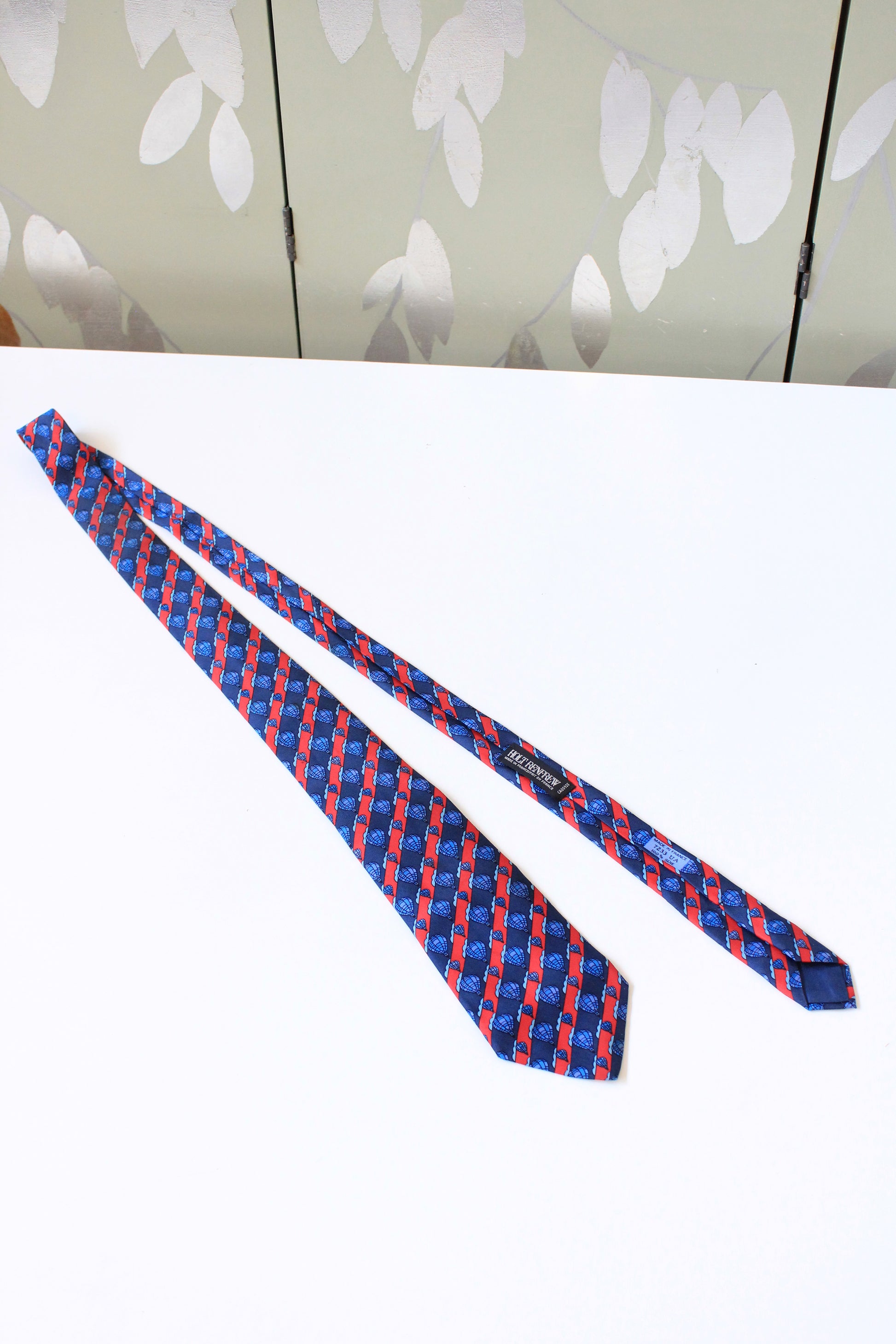 Hermès Blue And Re Hot Air Balloon Silk Designer Tie