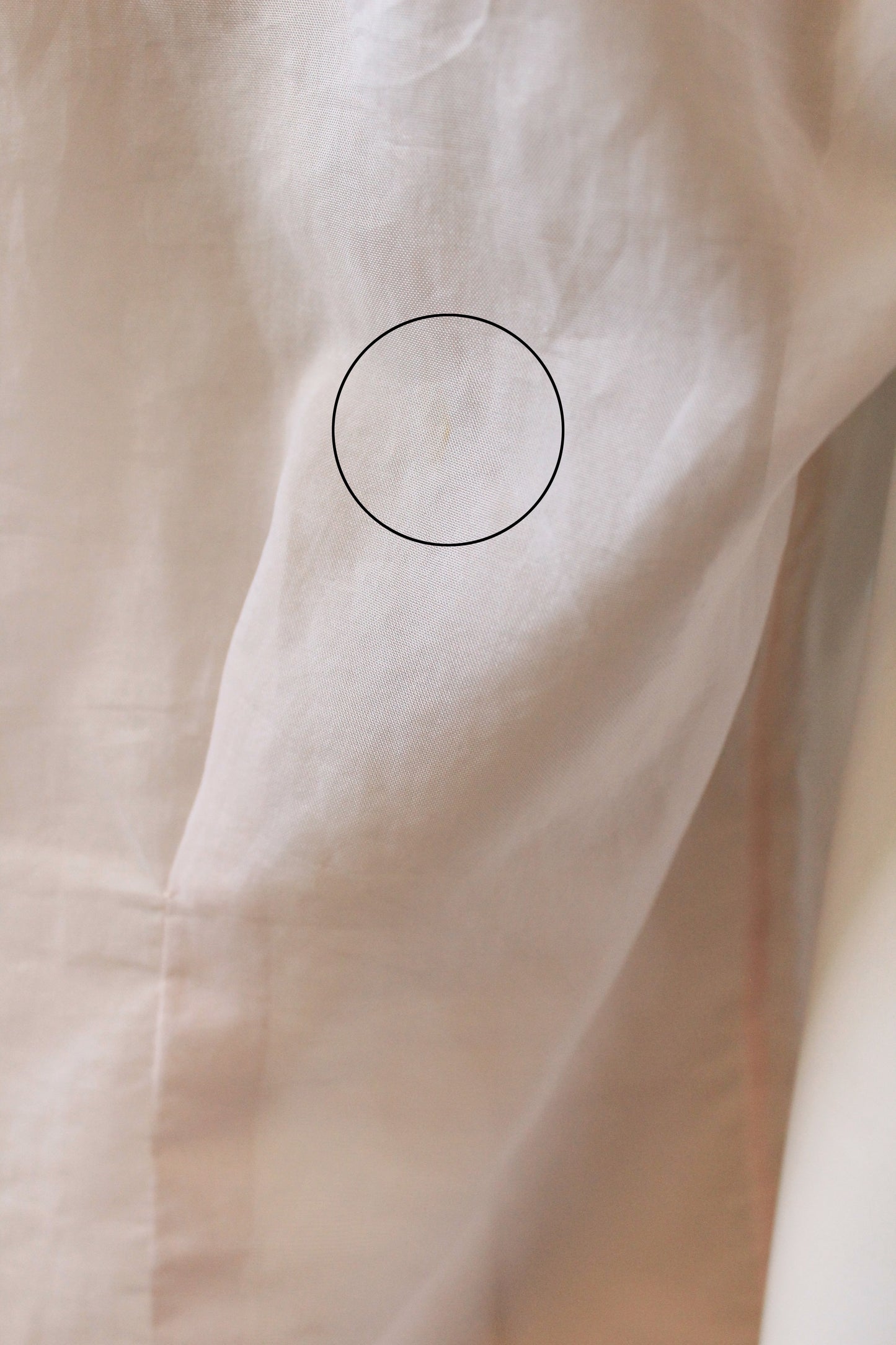 Vintage 1950s Light Pink Nylon Short Sleeve Blouse With Embroidered Yoke, XS