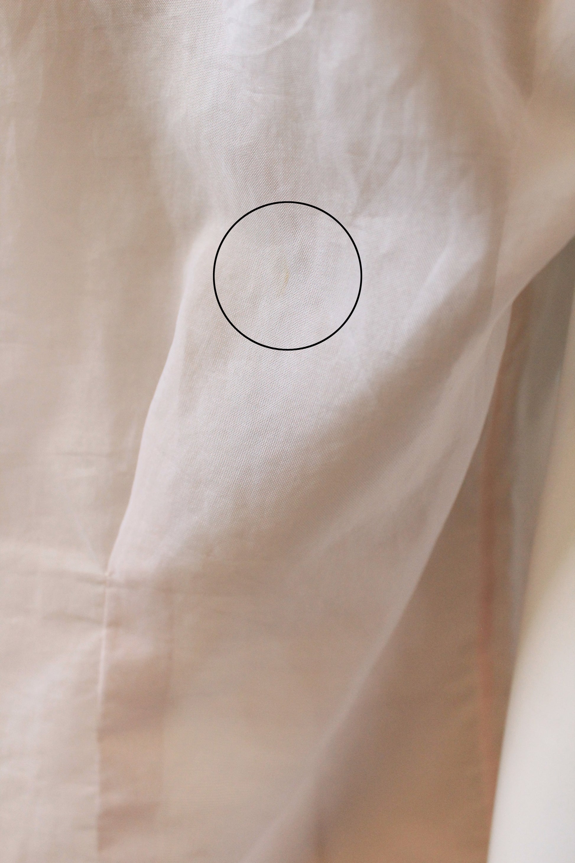 Vintage 1950s Light Pink Nylon Short Sleeve Blouse With Embroidered Yoke, XS