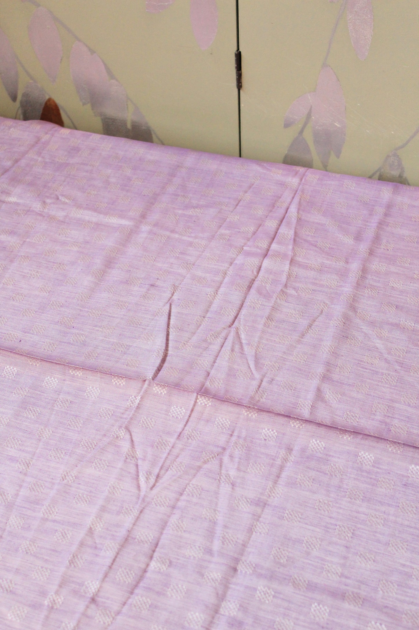 1920s Purple Iridescent Subtle Squared Cotton Fabric, 4 Yards