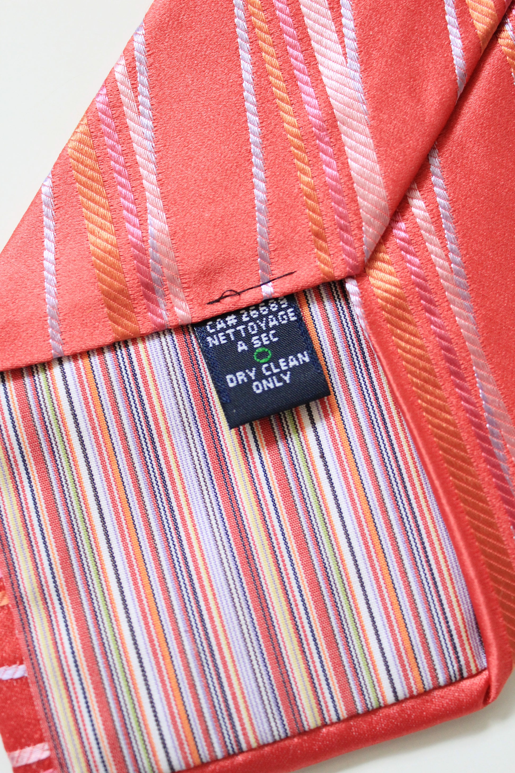 Early 2000s Ted Baker Salmon Pink Silk Designer Tie 
