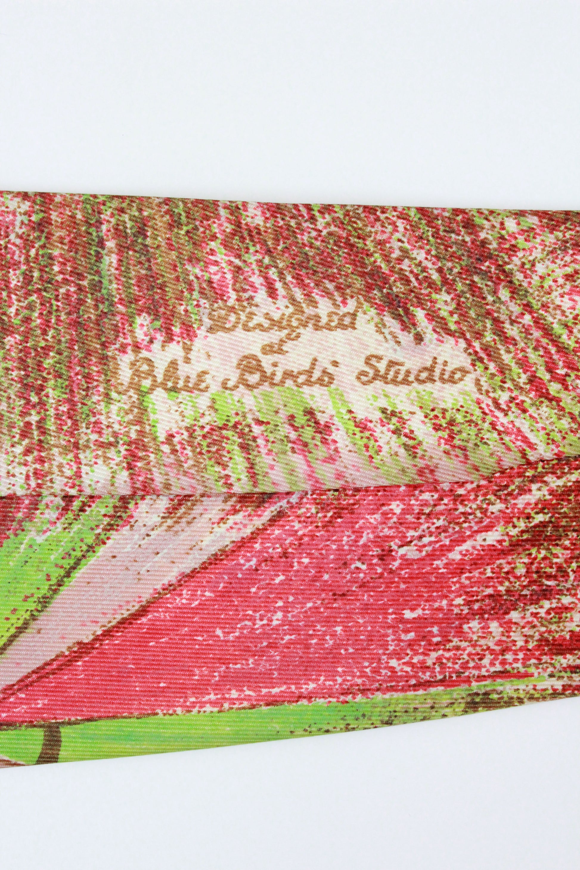 Vintage Early 1950s Hand Painted Neon Pink And Green Tie