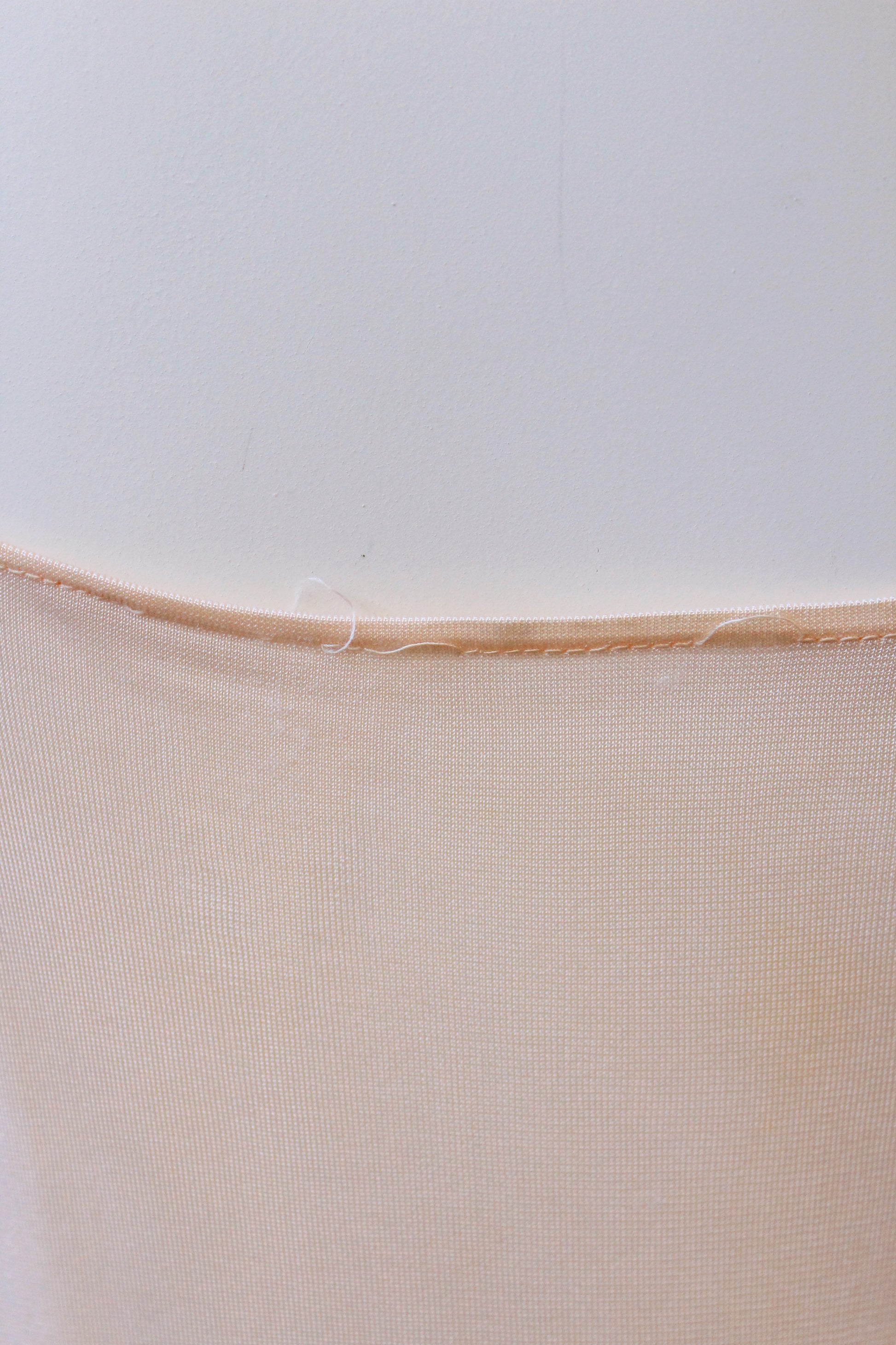 1960s Light Peach Embroidered Mini Slip, XS