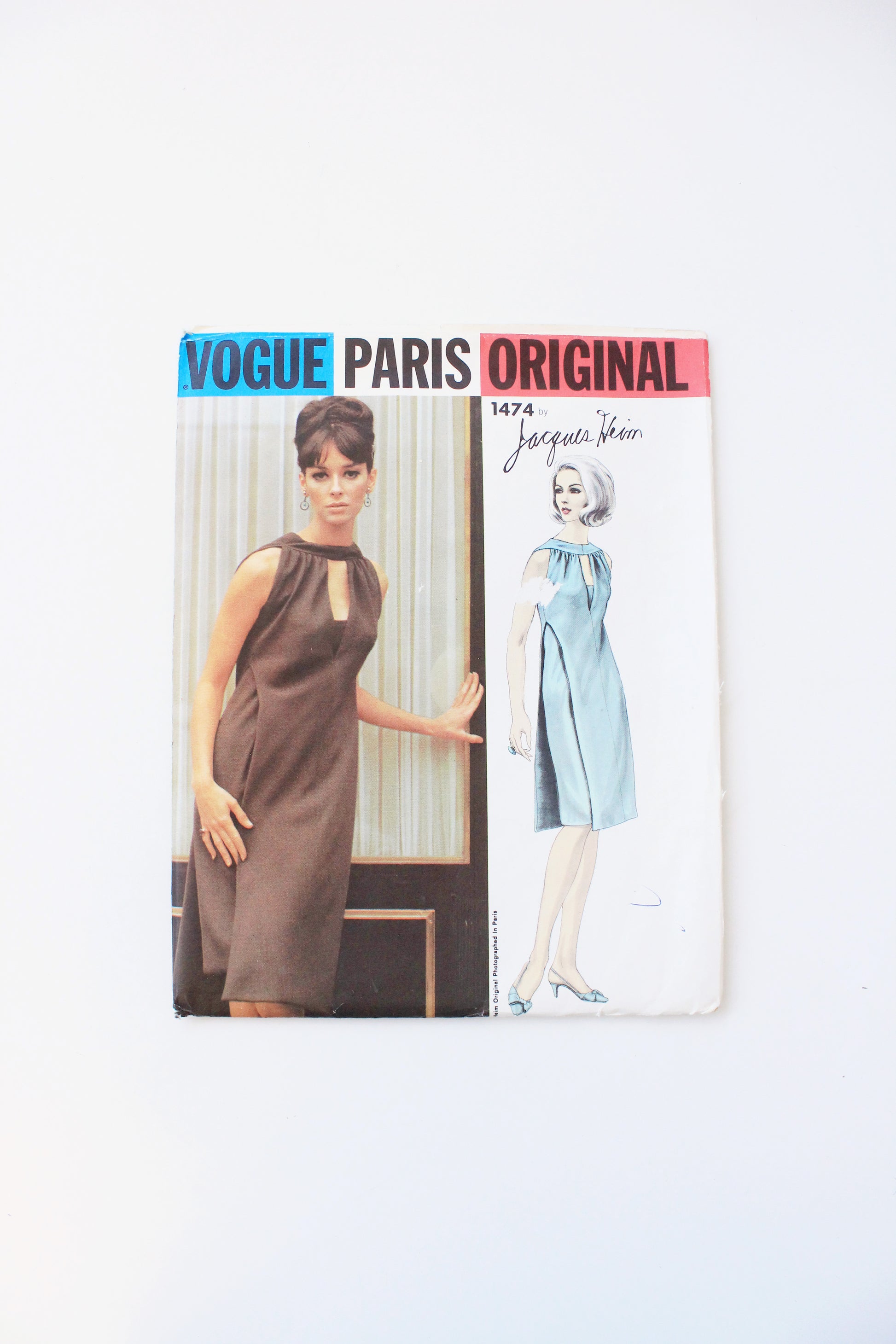 1960s Vogue Paris Original Sewing Pattern 1474, Jacques Heim Bias Cut Ian Drummond Vintage 1960s Vogue Paris Original Sewing Pattern 1474, Jacques Heim Bias Cut Ian Drummond Vintage