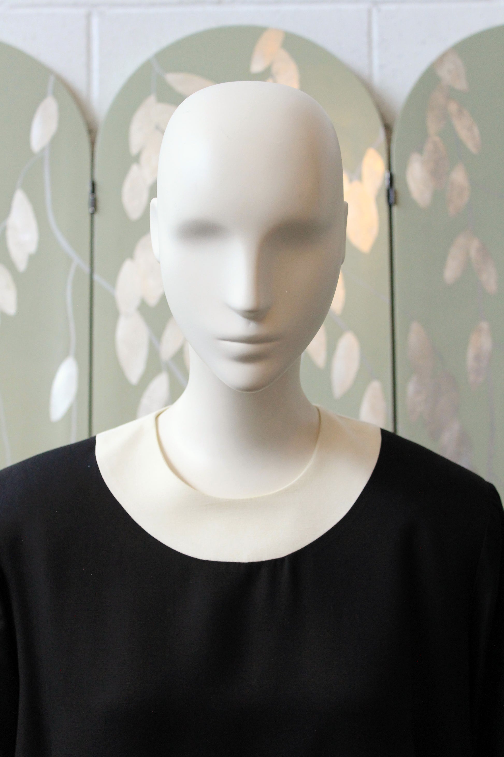 1980s Black and White Graphic Square And Circle Shift Dress, Medium