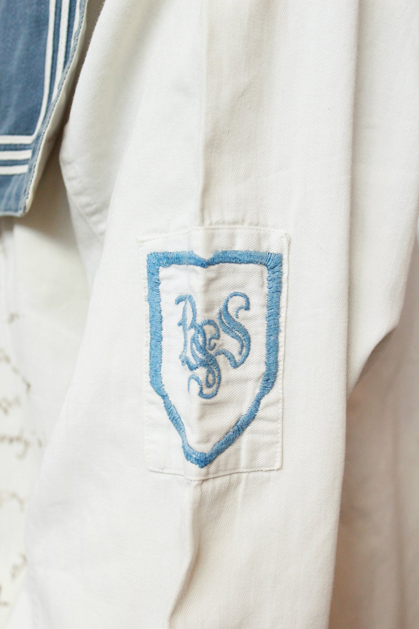 RARE 1920's Signed Sailor Uniform Top From Bishop Strachan Girls School, M/L 