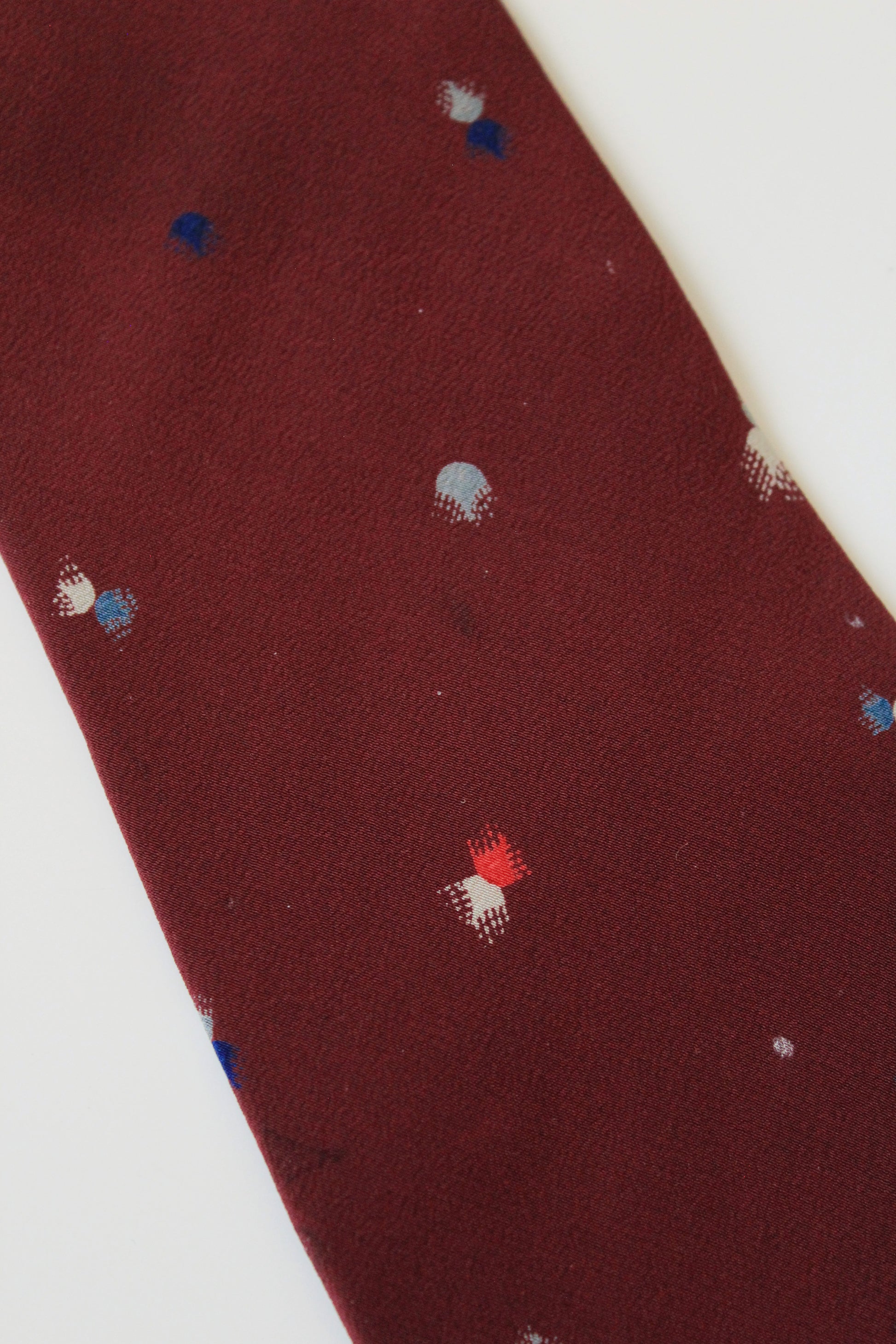 Chloé Burgundy With Multi Coloured Confetti Designer Silk Tie
