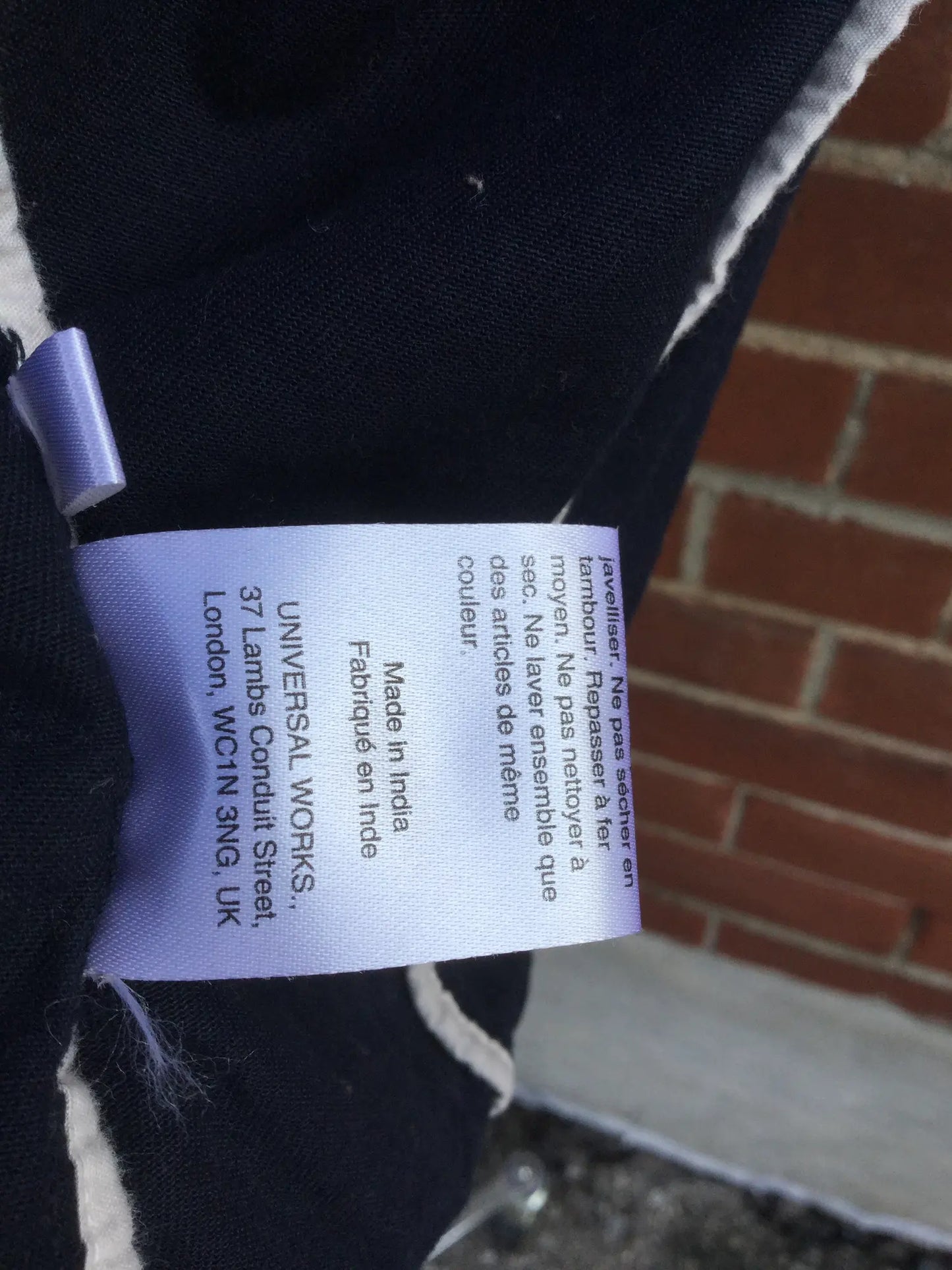 2010s Universal Works Navy Cotton Work Waistcoat, Large