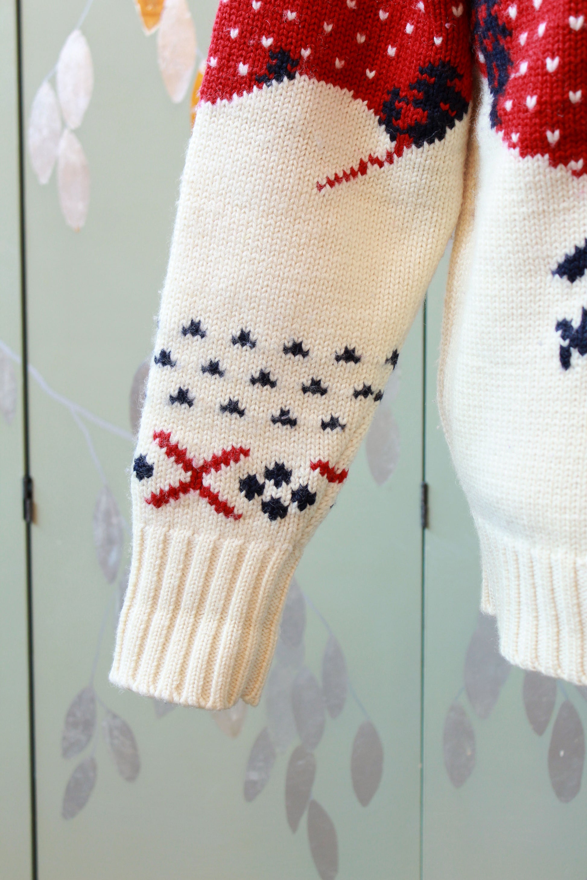 Vintage 1990s Red Polo By Ralph Lauren Mens AprèsSki 100 Wool Sweate