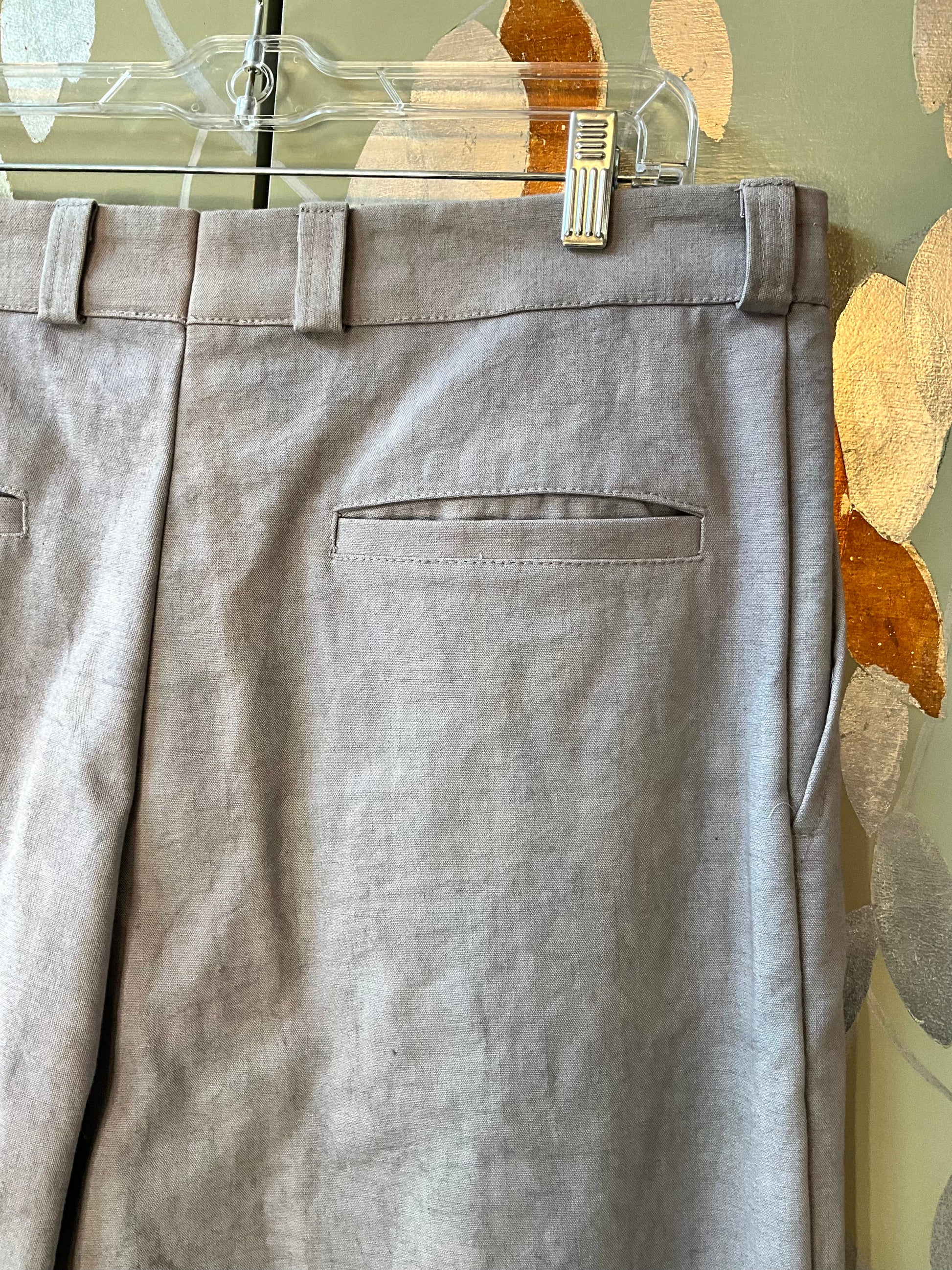 Reproduction 30s-Style Periwinkle Blue Cotton Men's Button Fly Uniform Pants, W36