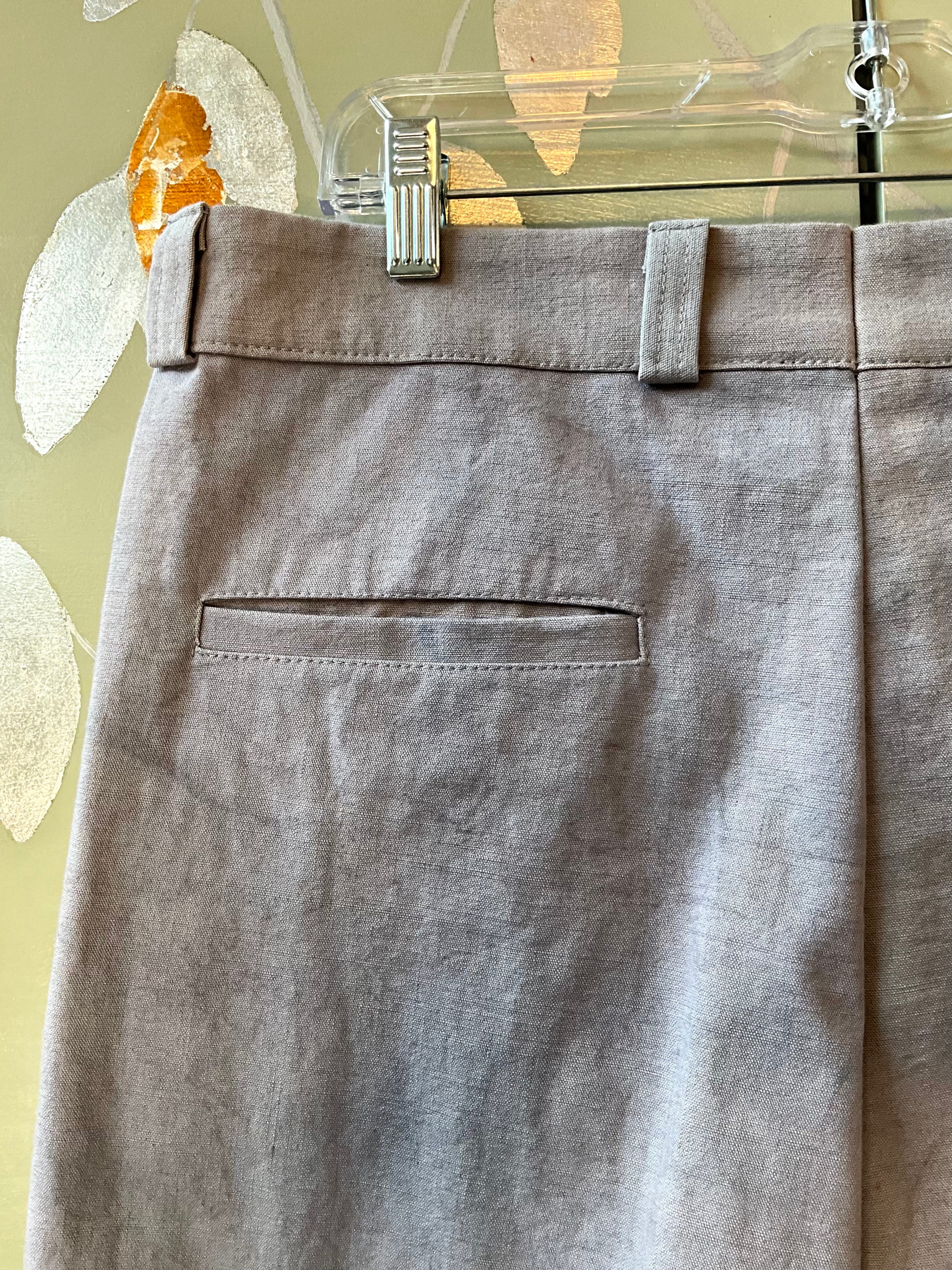 Reproduction 30s-Style Periwinkle Blue Cotton Men's Button Fly Uniform Pants, W36